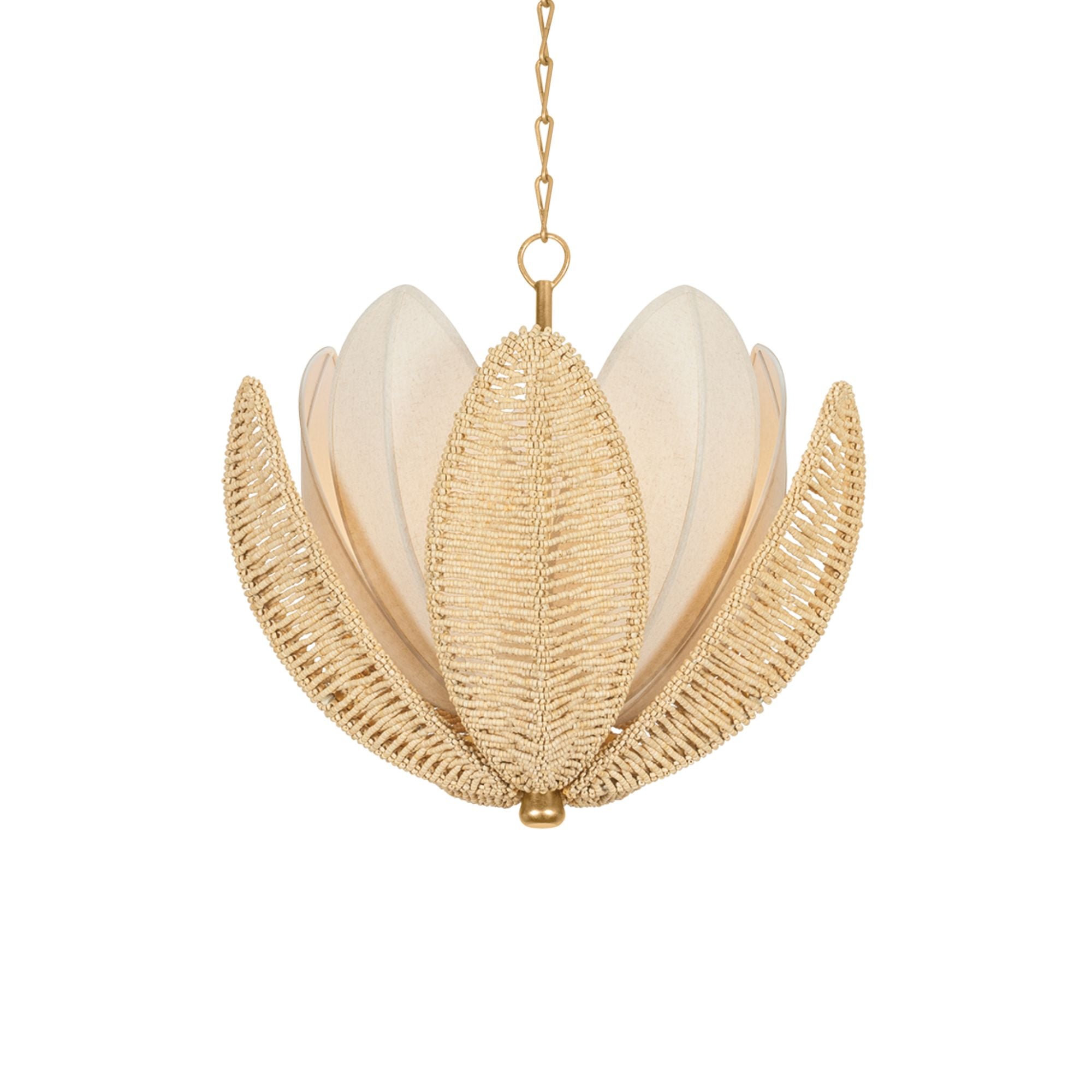 Costa Brava 24" 5-Light Chandelier, Vintage Gold Leaf Finish