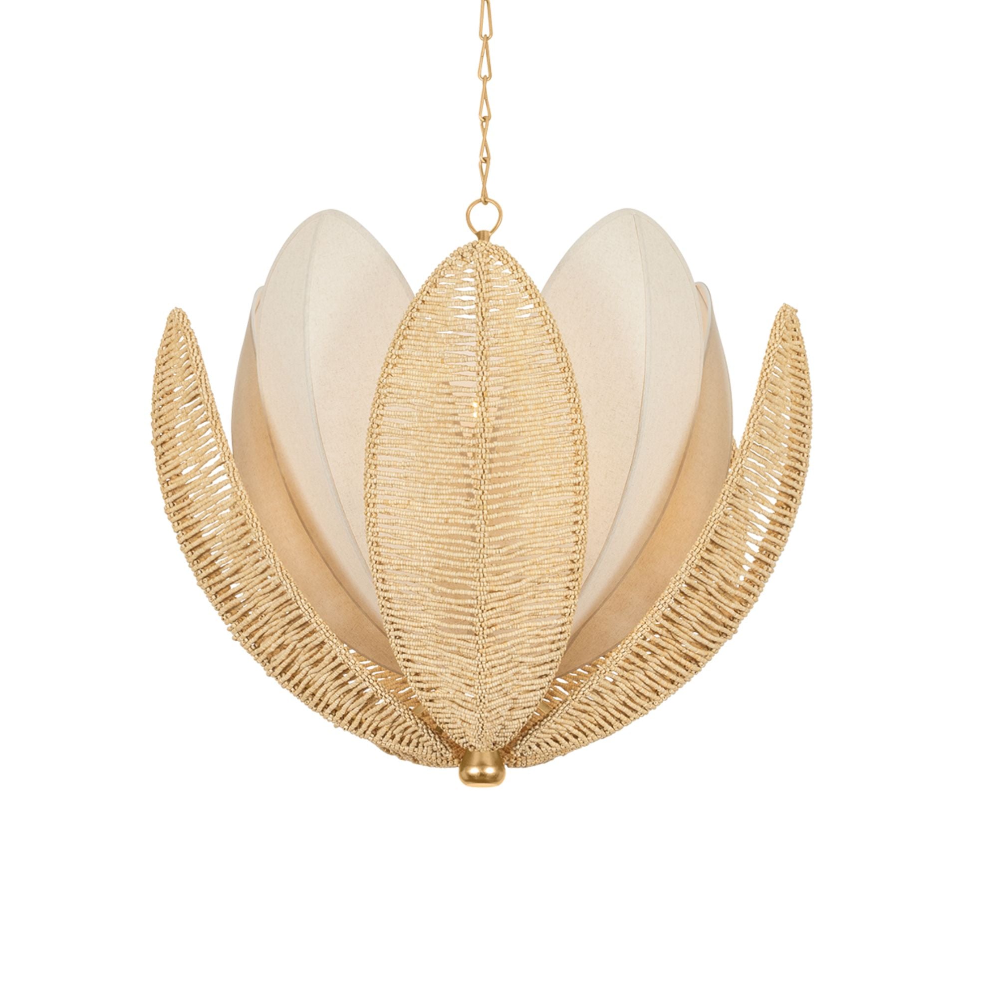 Costa Brava 36" 10-Light Chandelier, Vintage Gold Leaf Finish