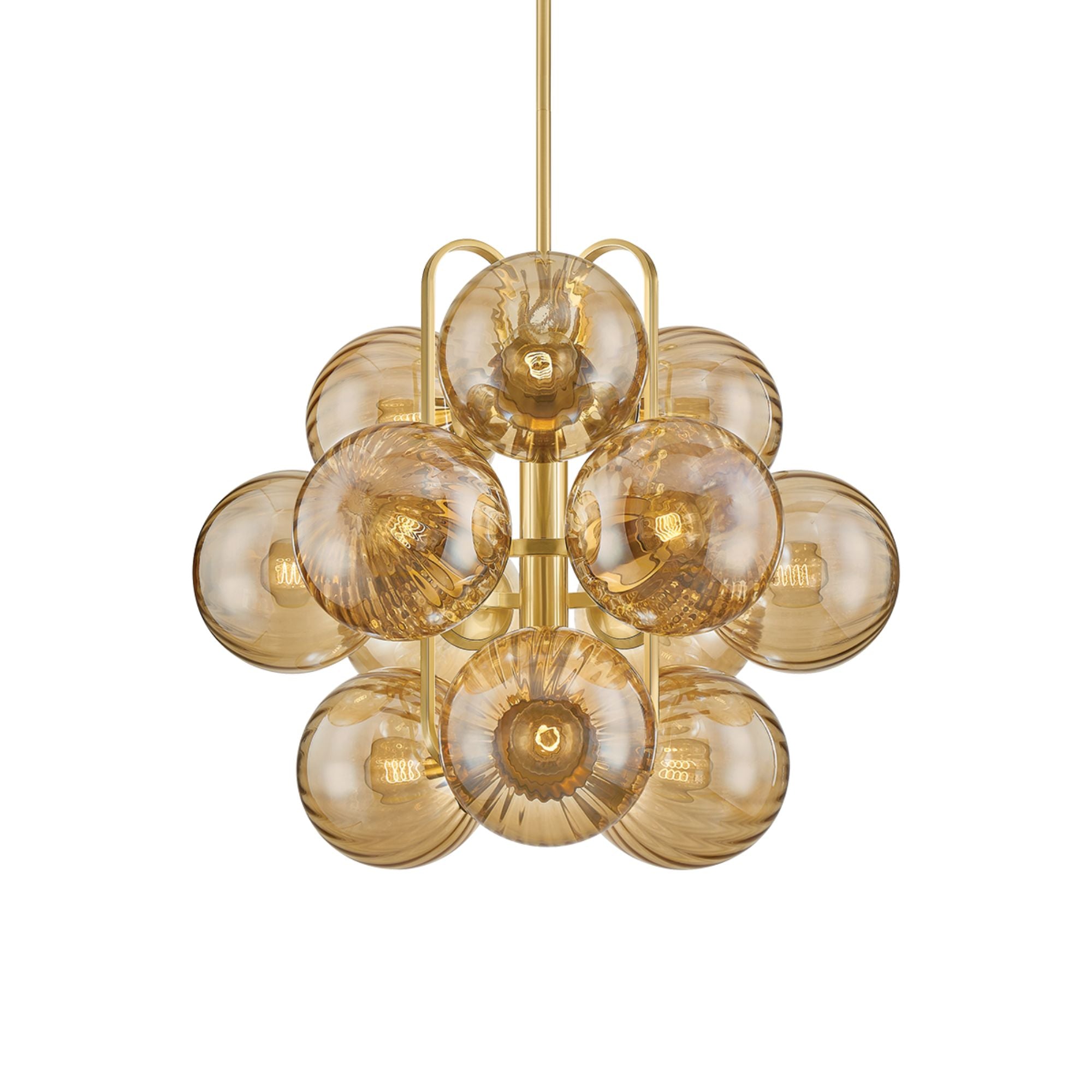 Cronus 34" 12-Light Chandelier, Vintage Polished Brass Finish