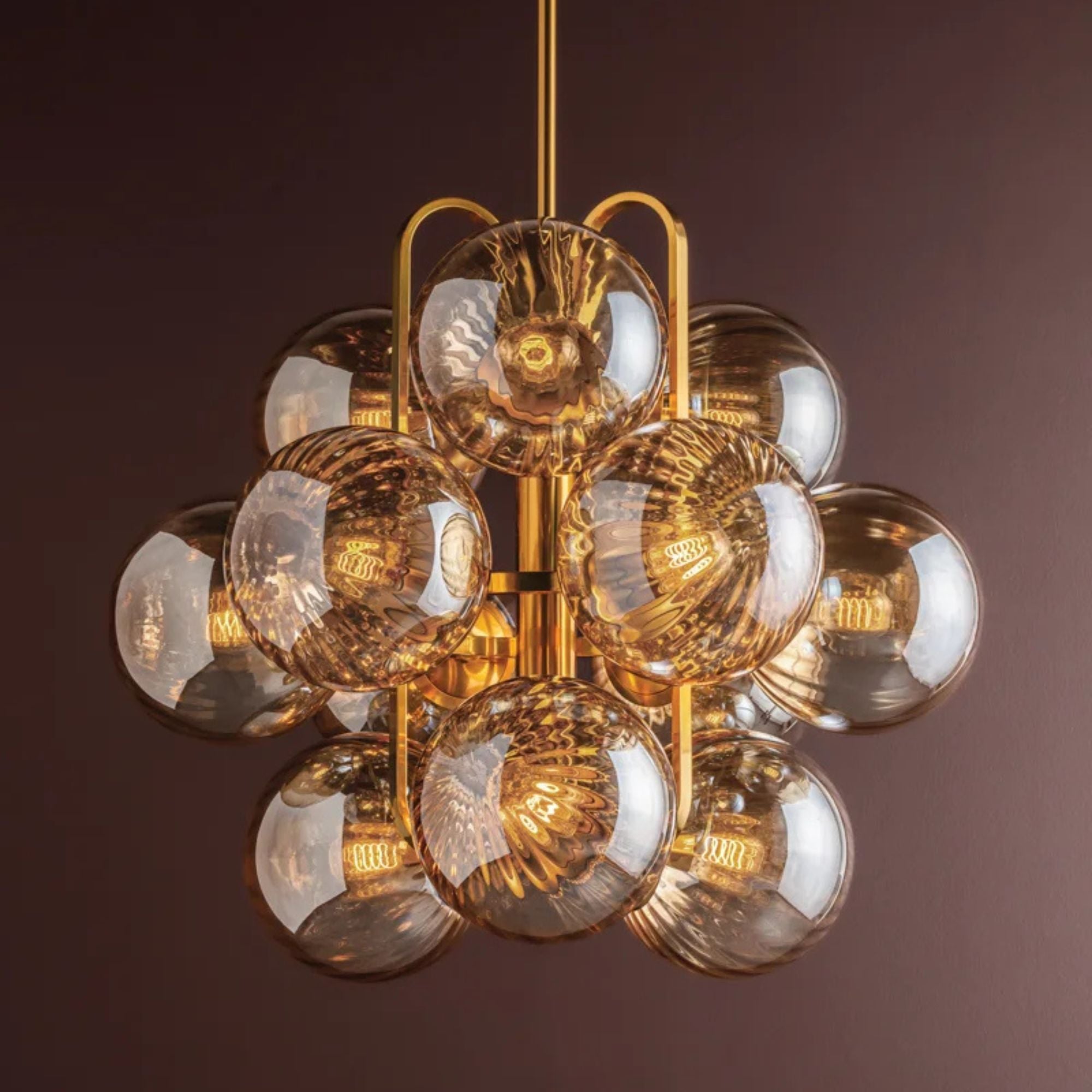 Cronus 34" 12-Light Chandelier, Vintage Polished Brass Finish