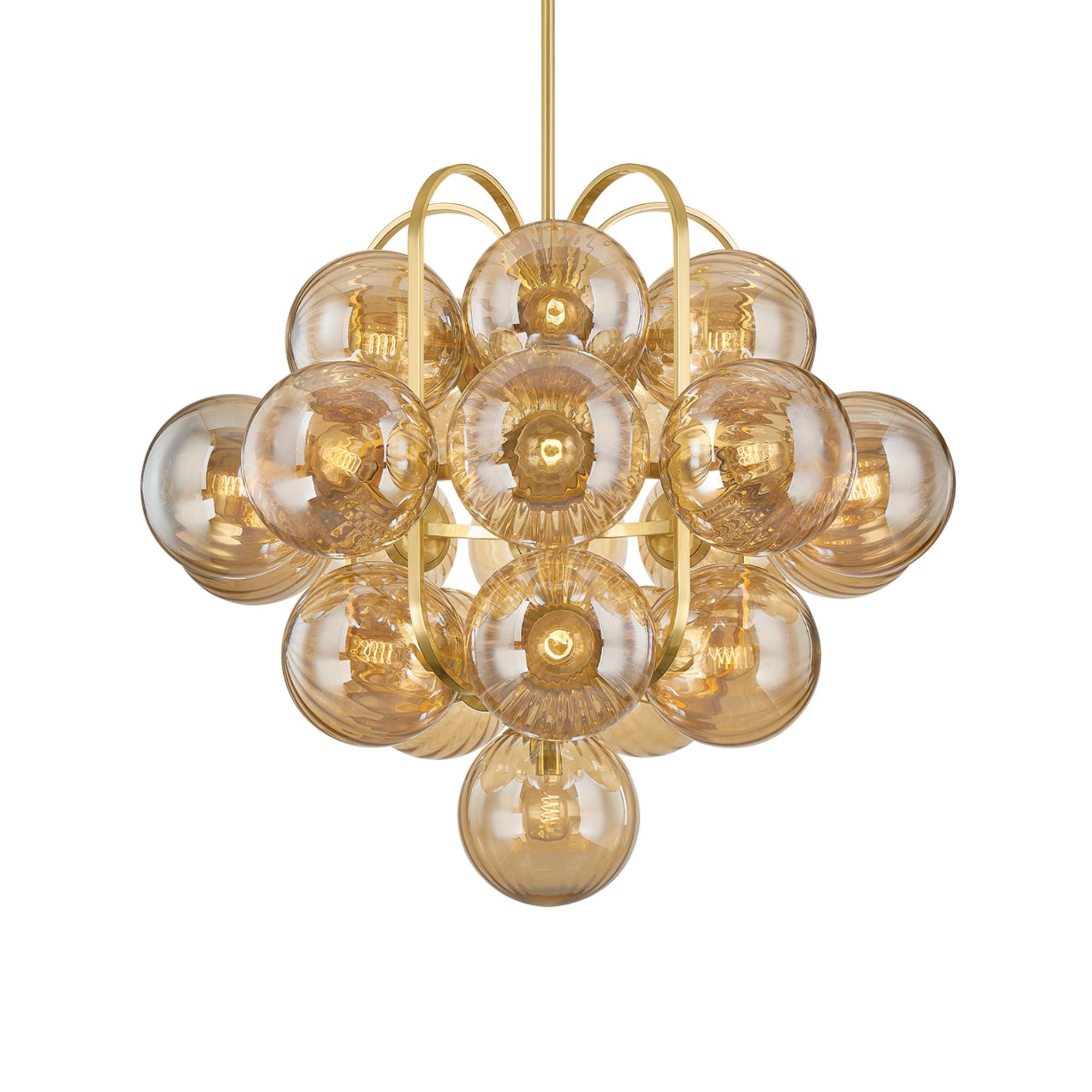 Cronus 45" 21 Light Chandelier, Vintage Polished Brass Finish