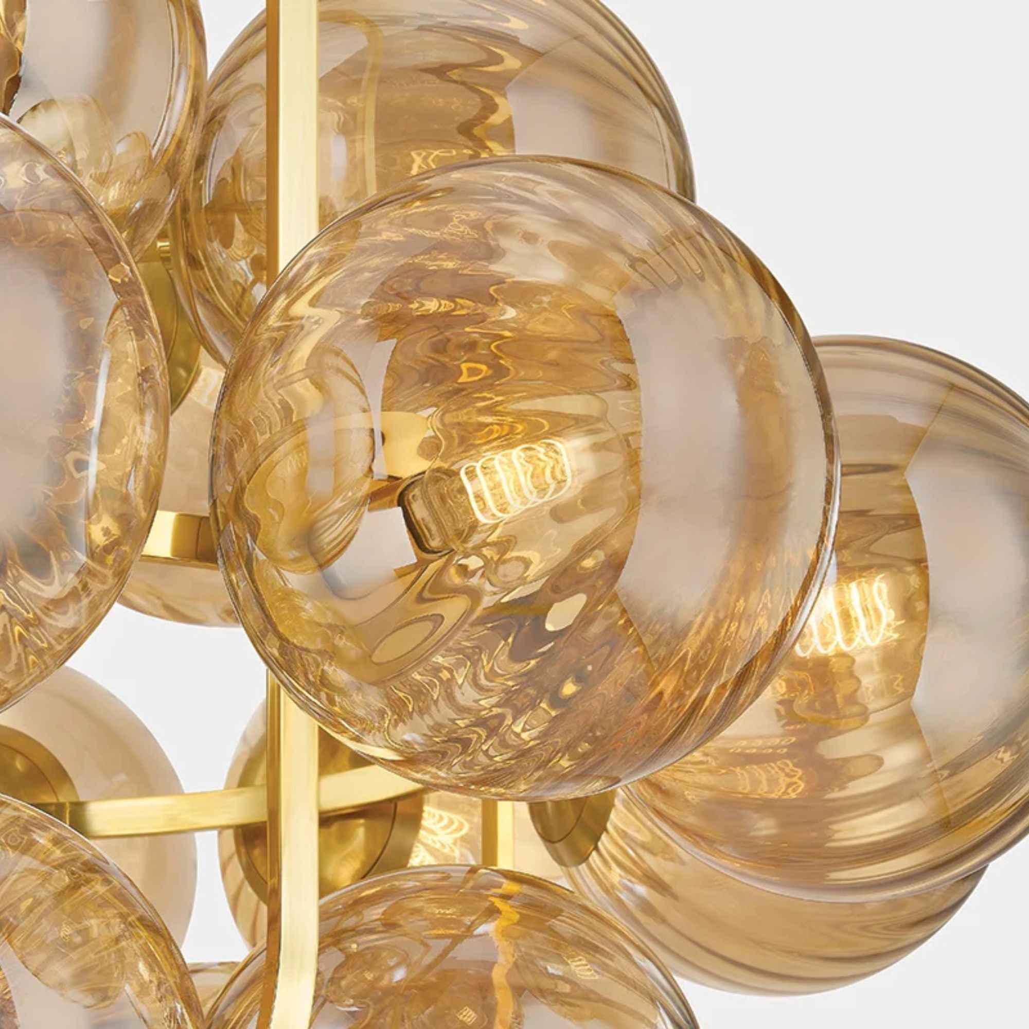Cronus 45" 21 Light Chandelier, Vintage Polished Brass Finish