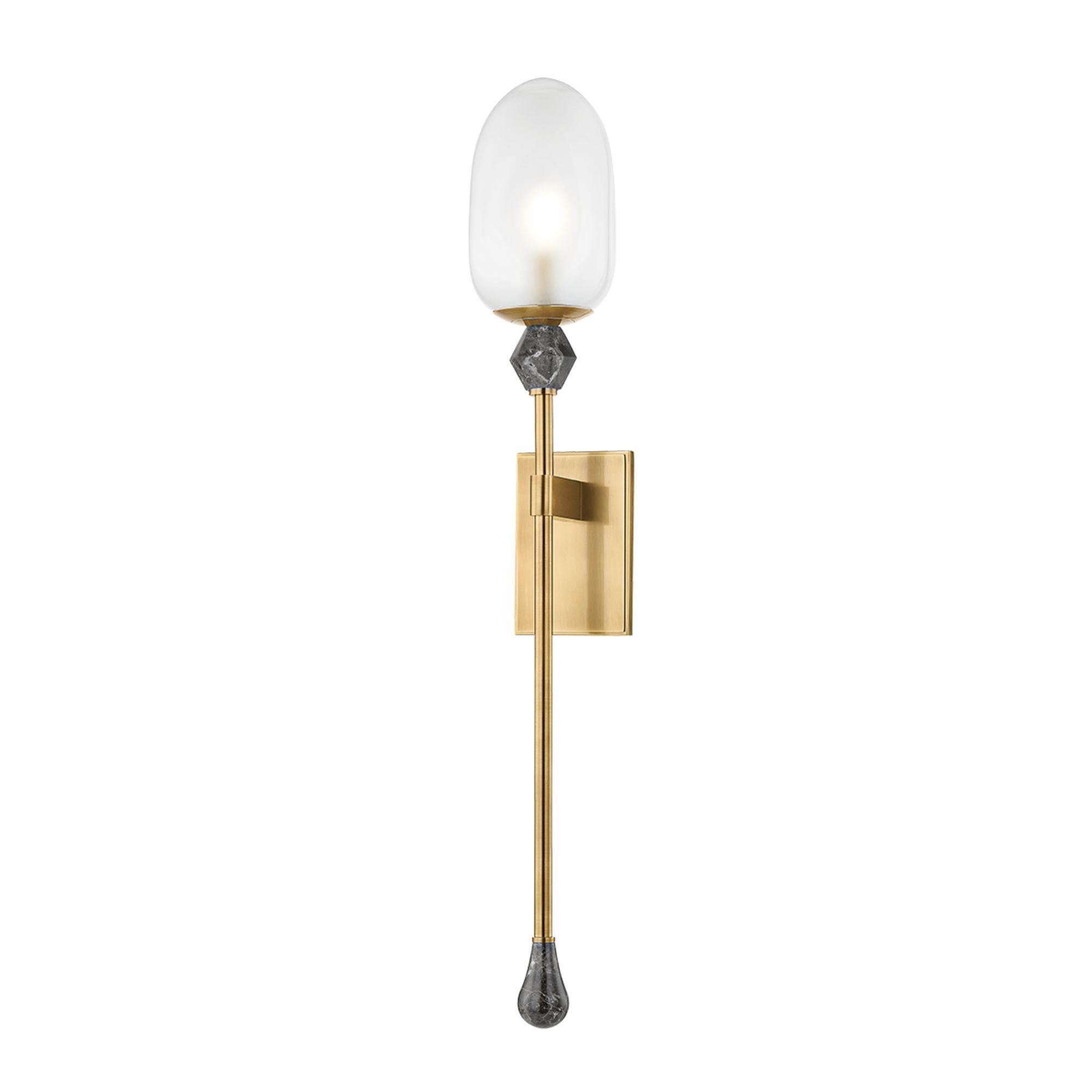 Daith 33" Wall Sconce, Vintage Brass Finish