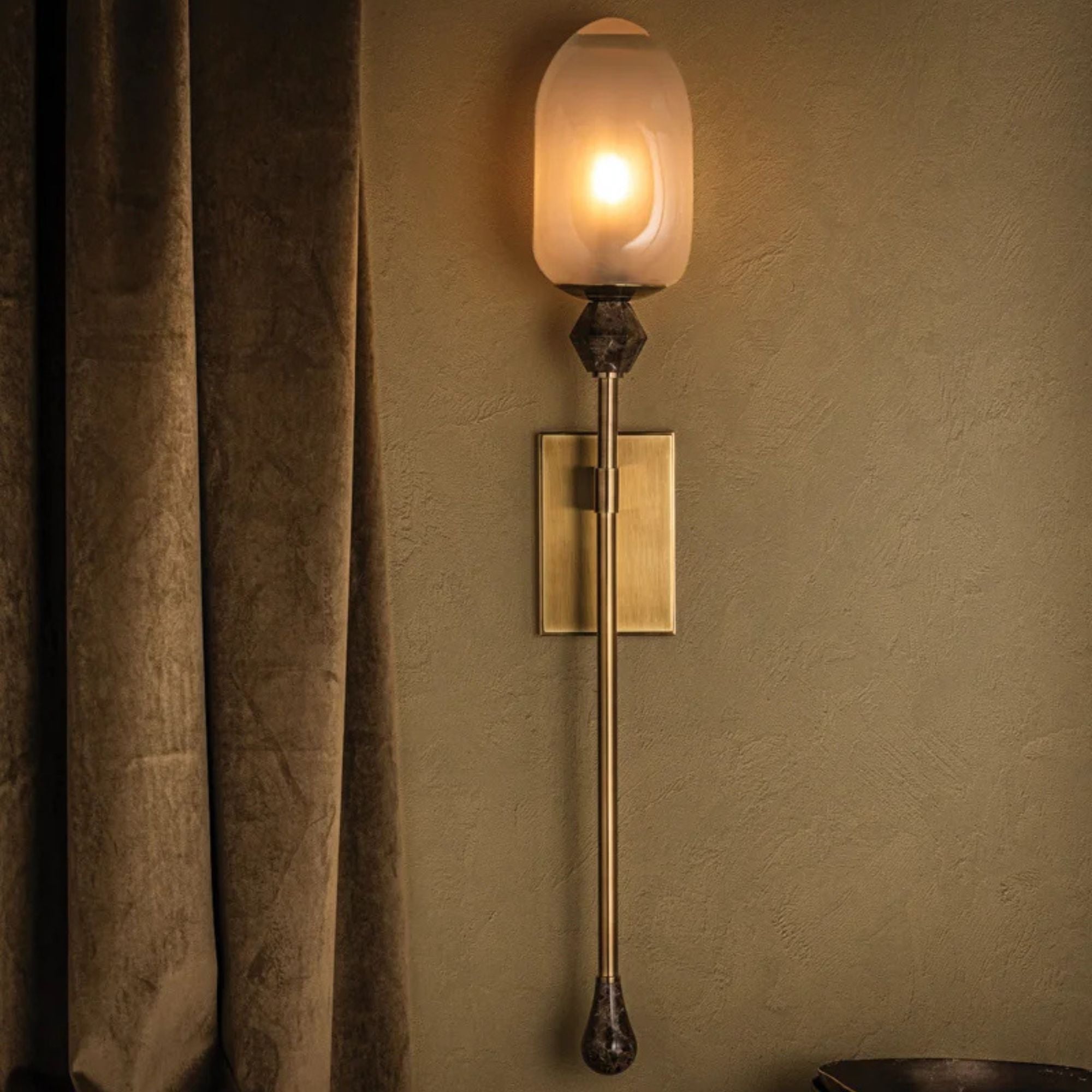 Daith 33" Wall Sconce, Vintage Brass Finish