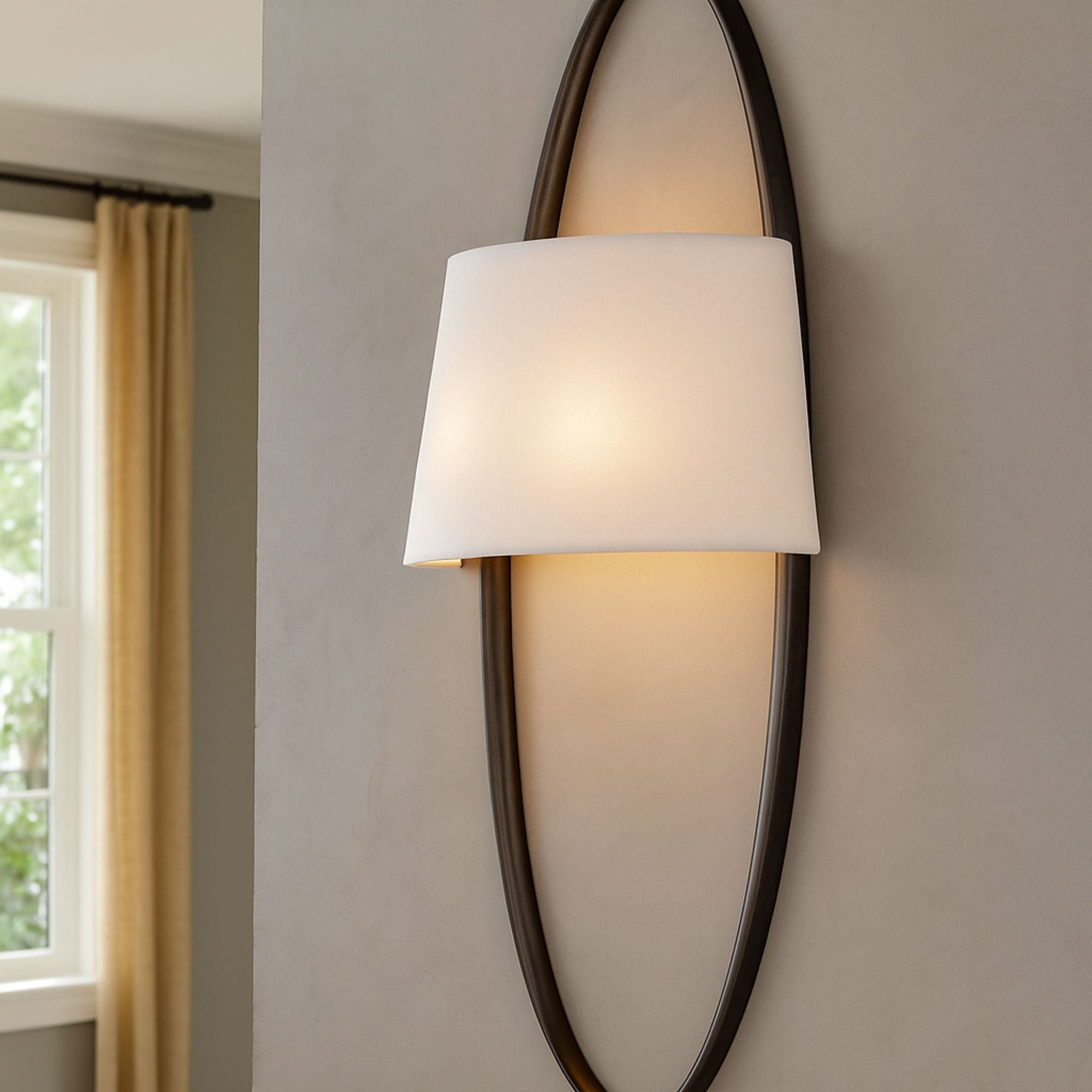 Dubai 30" 2-Light Wall Sconce, Black Silver Leaf Finish