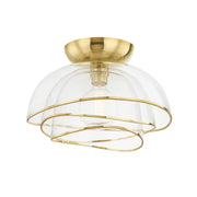 Esme 17" Flush Mount, Vintage Polished Brass Finish