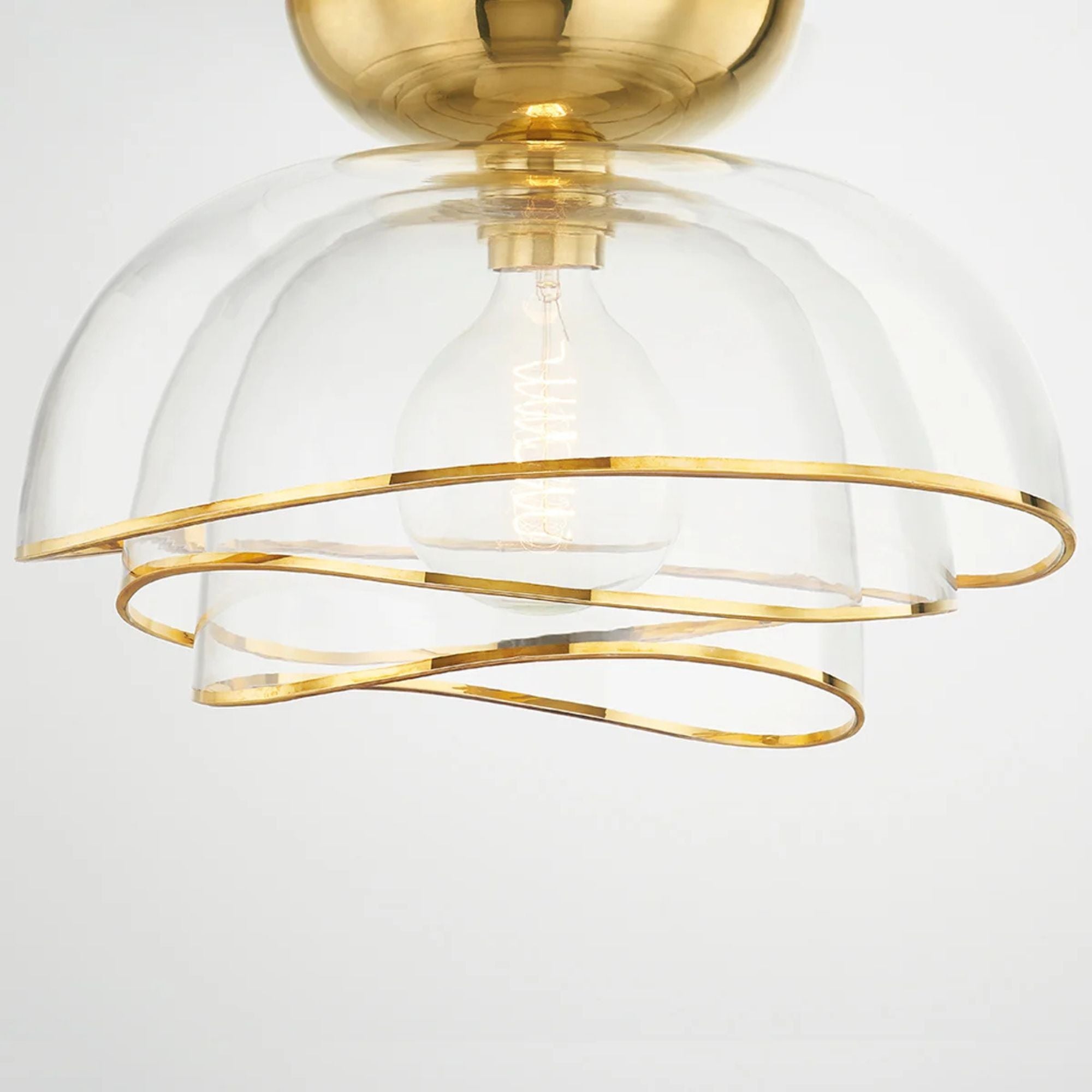Esme 17" Flush Mount, Vintage Polished Brass Finish