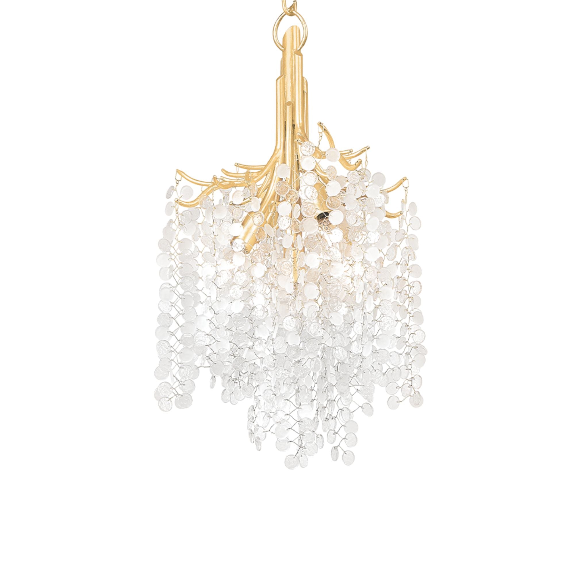 Genoa 27" 5-Light Chandelier, Gold Leaf Finish