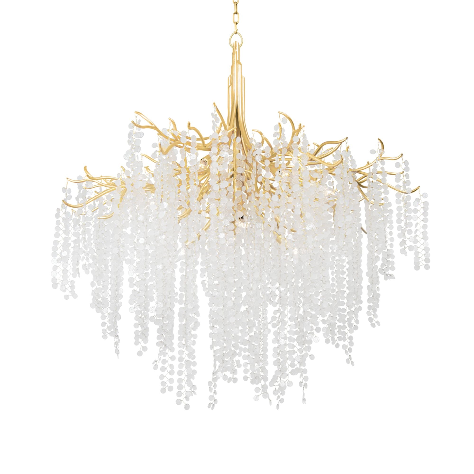 Genoa 51" 12-Light Chandelier, Gold Leaf Finish