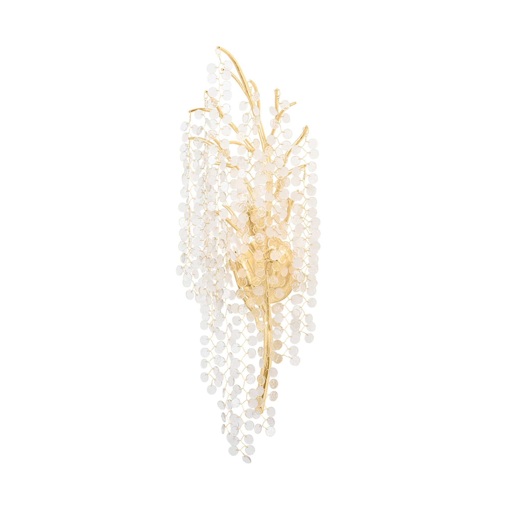 Genoa 31" 3-Light Wall Sconce, Gold Leaf Finish