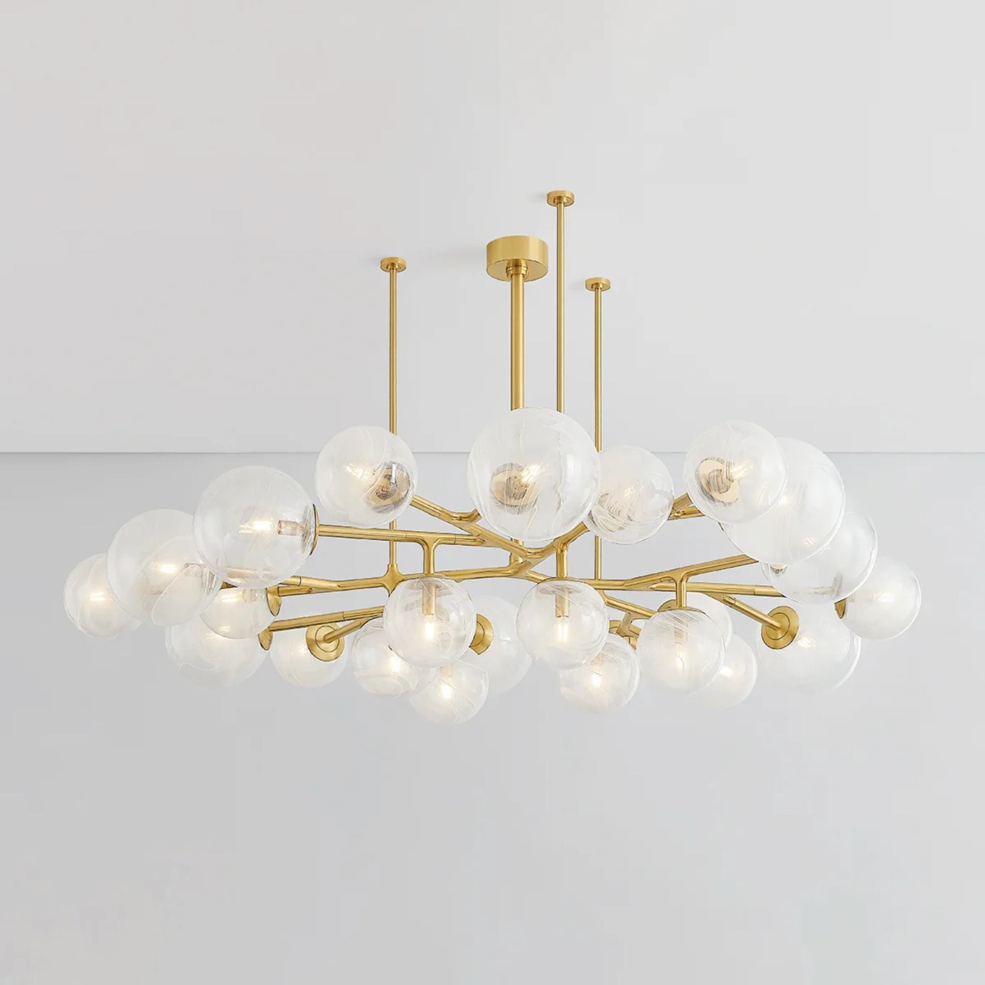 Glasgow 67" 24 Light Chandelier, Vintage Polished Brass Finish