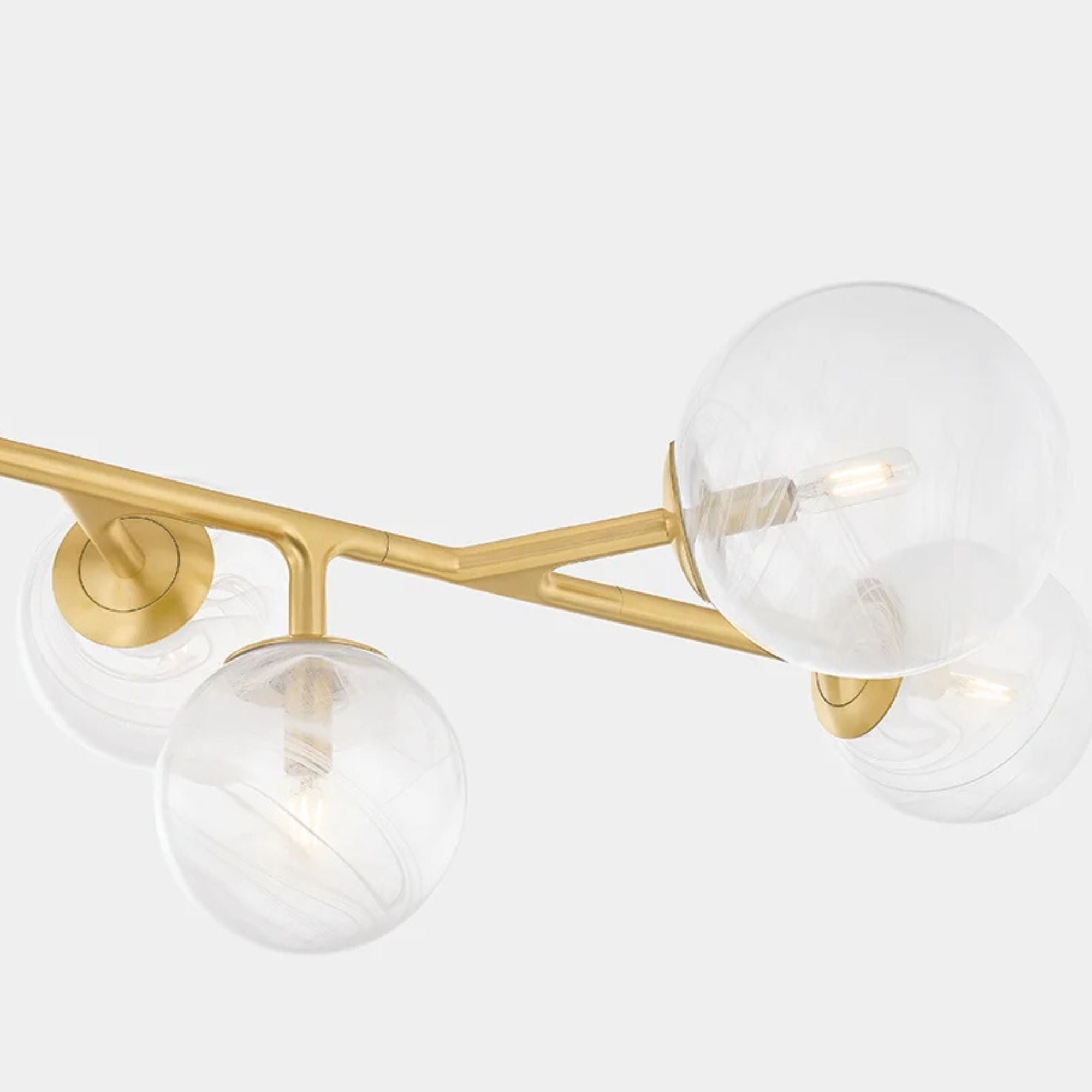 Glasgow 60" 8-Light Linear Pendant, Vintage Polished Brass Finish