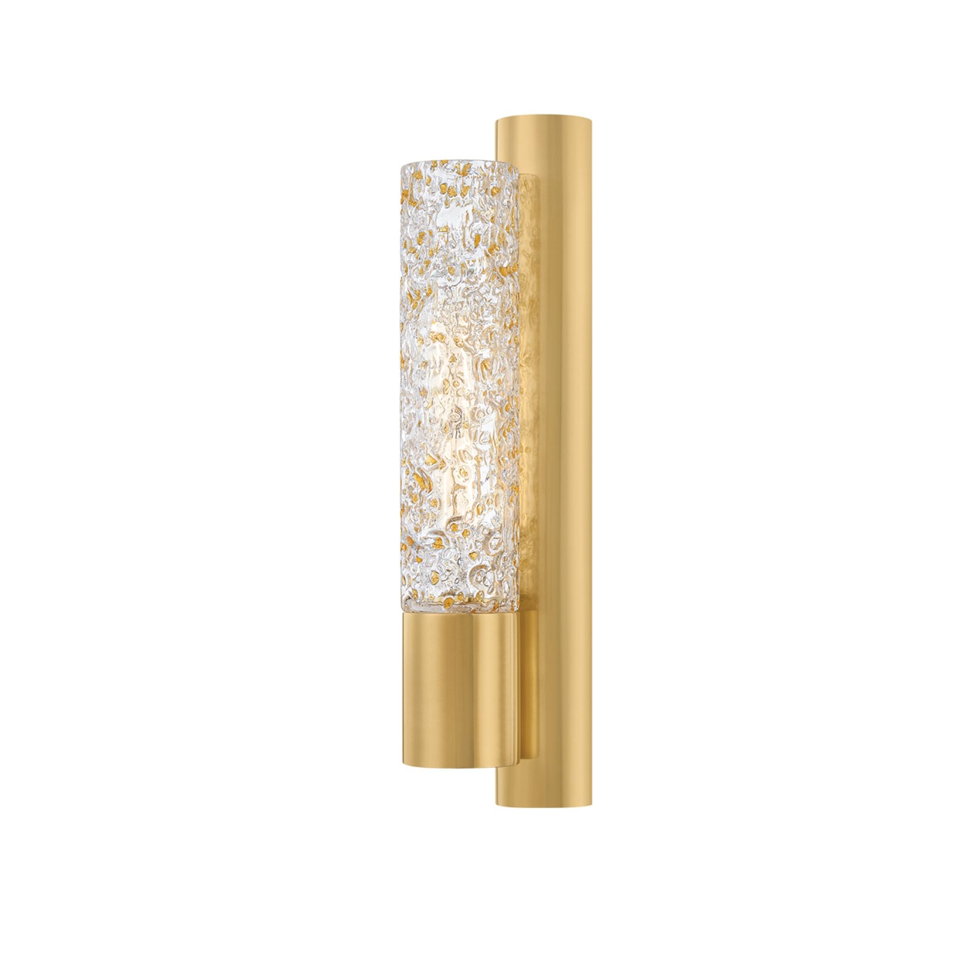 Corbett Ivalo 16.25 in. Wall Sconce, Vintage Brass with Doria Glass