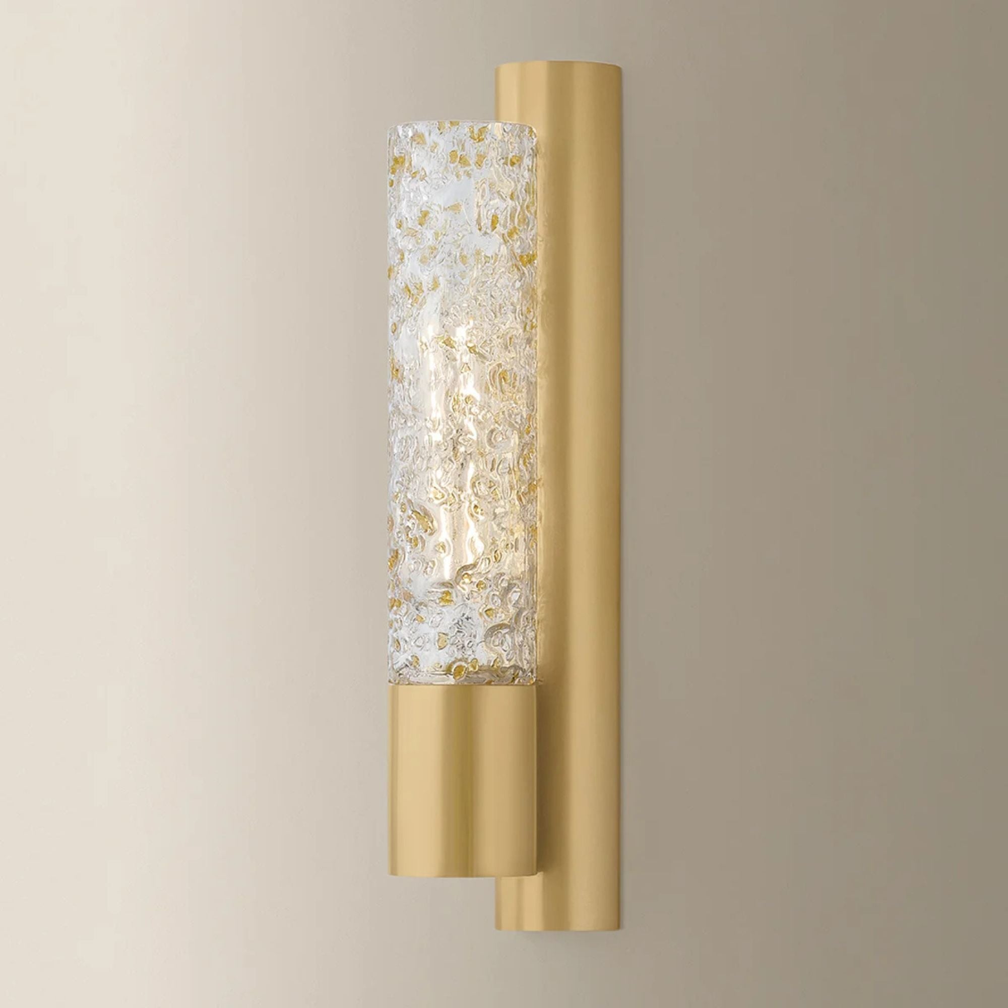 Corbett Ivalo 16.25 in. Wall Sconce, Vintage Brass with Doria Glass