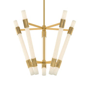 Krakow 32" LED Chandelier, Vintage Brass Finish