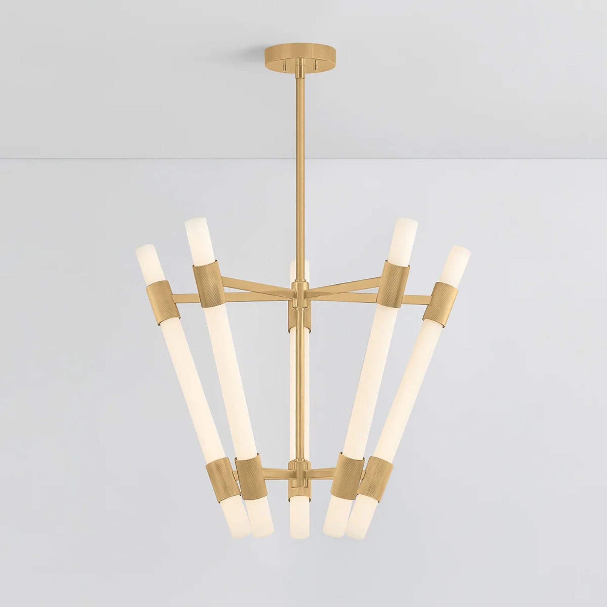 Krakow 32" LED Chandelier, Vintage Brass Finish