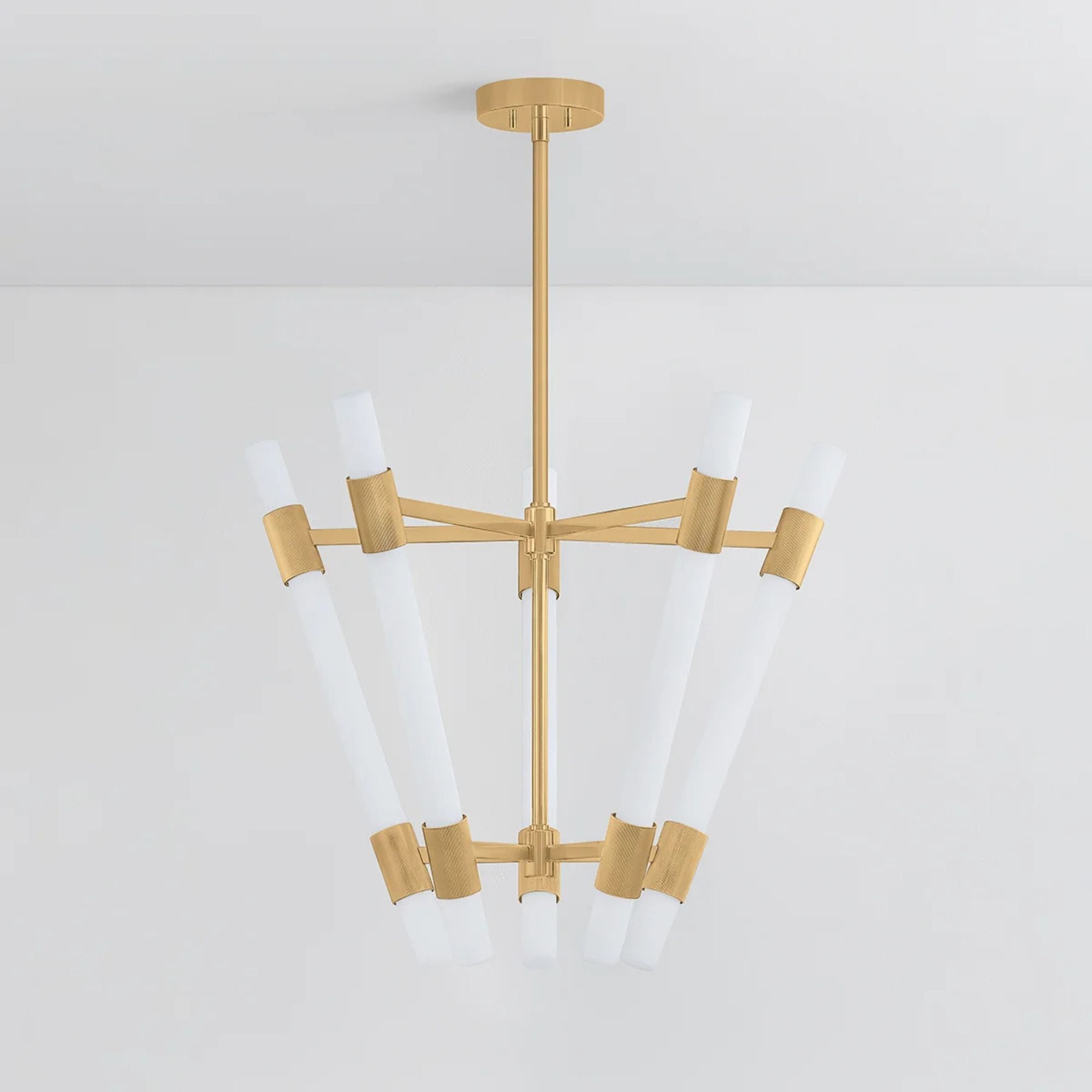 Krakow 32" LED Chandelier, Vintage Brass Finish