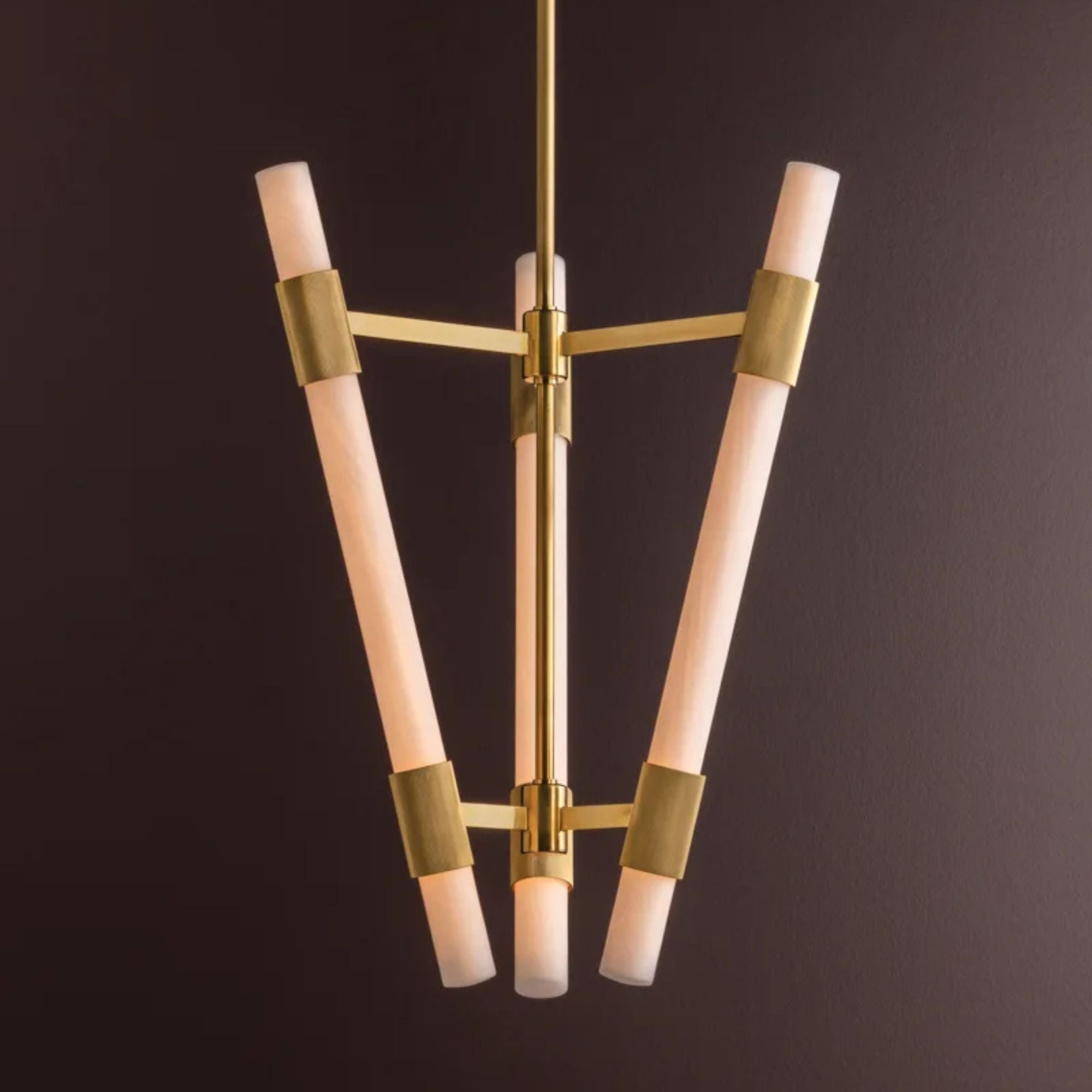 Krakow 27" LED Lantern, Vintage Brass Finish
