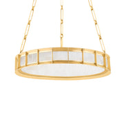 Leda 20" LED Chandelier, Vintage Brass Finish