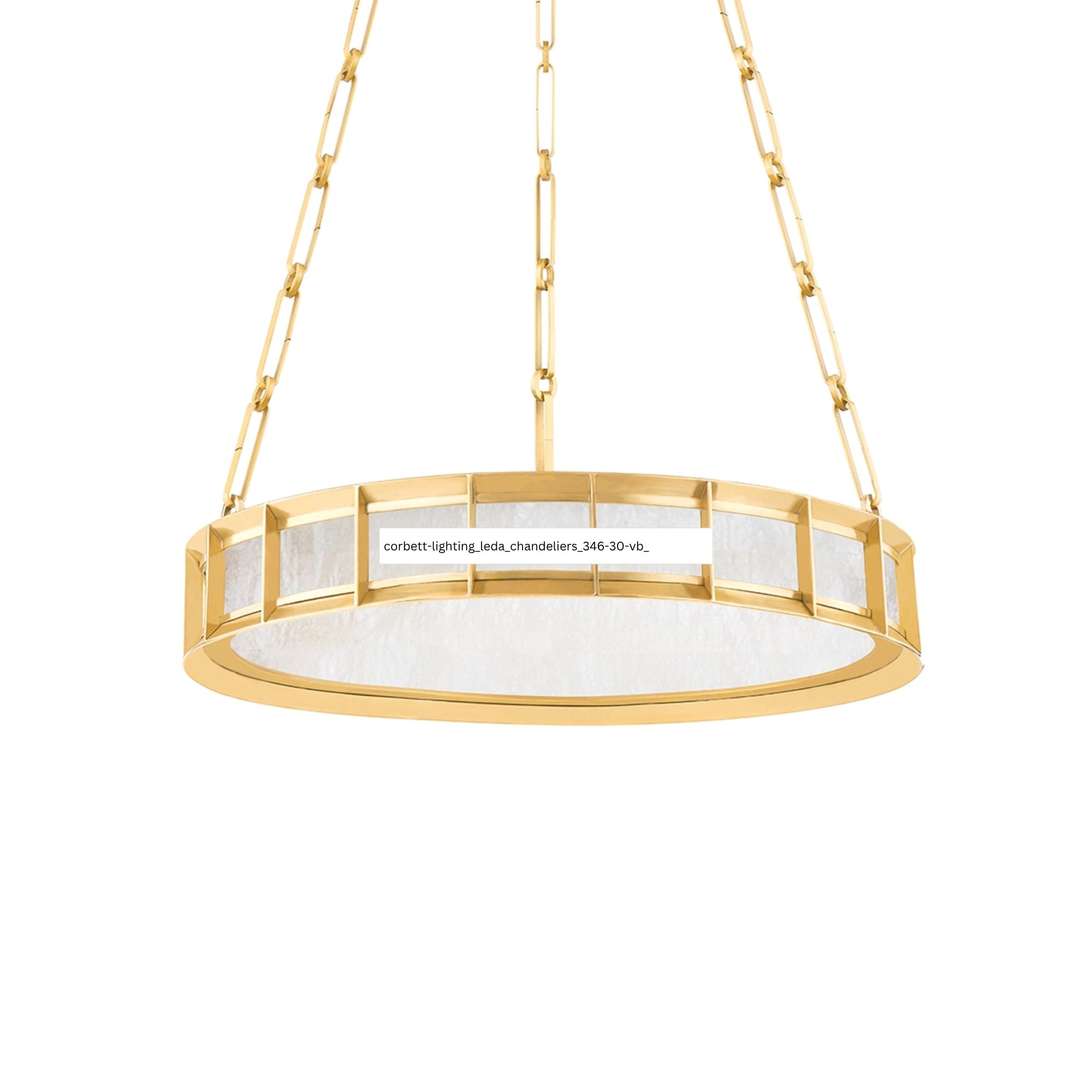 Leda 20" LED Chandelier, Vintage Brass Finish
