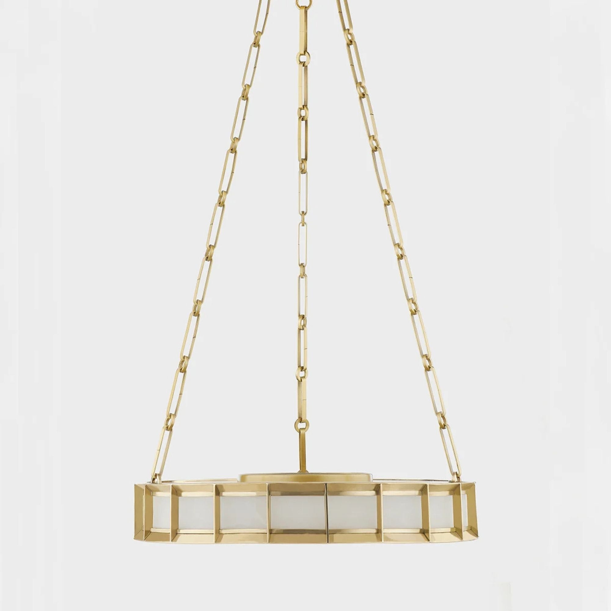 Leda 20" LED Chandelier, Vintage Brass Finish