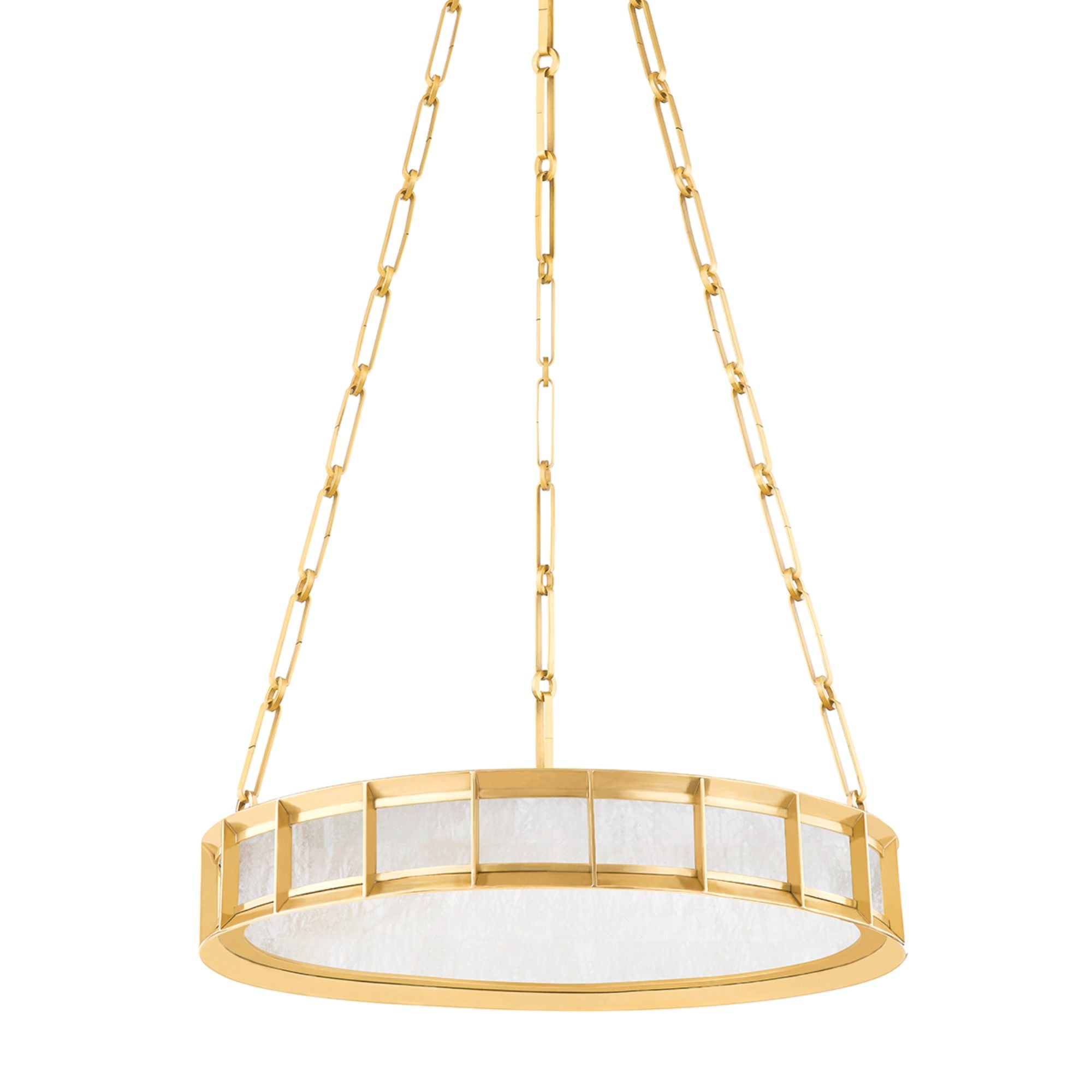 Leda 20" LED Chandelier, Vintage Brass Finish