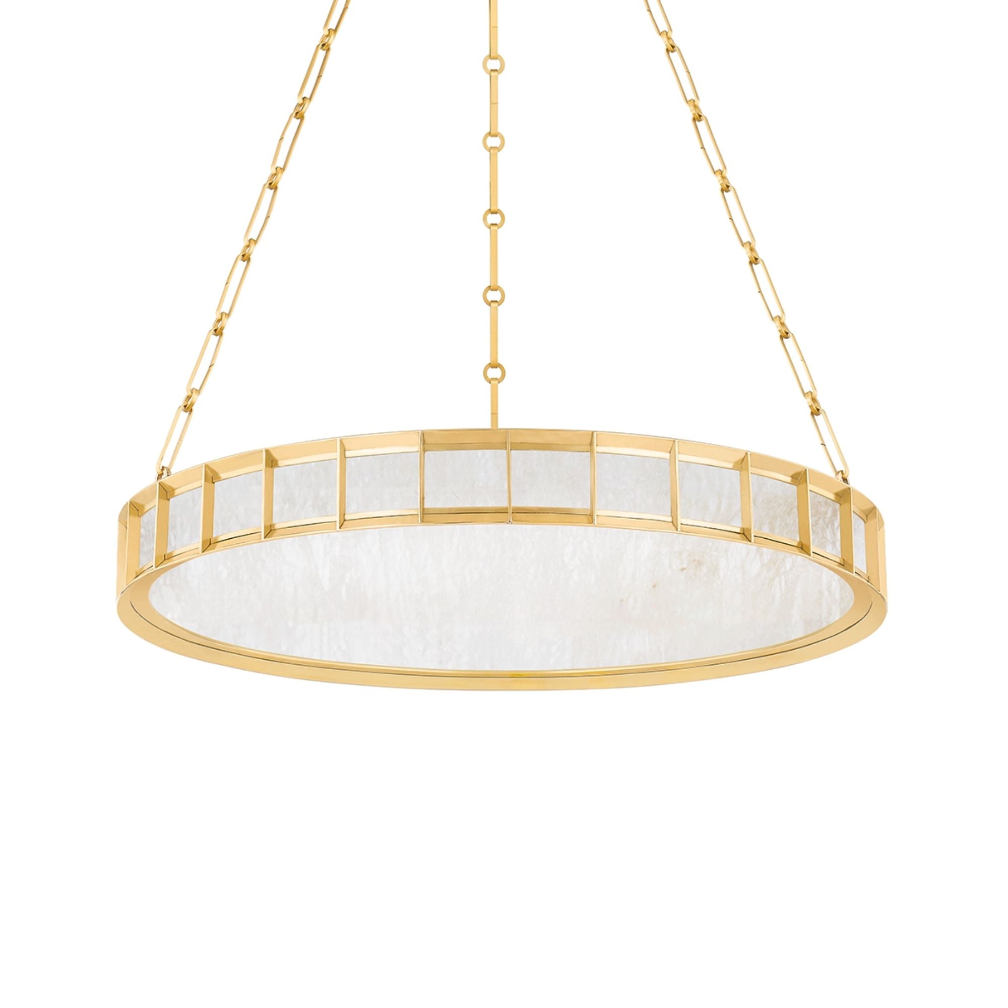 Leda 30" LED Chandelier, Vintage Brass Finish
