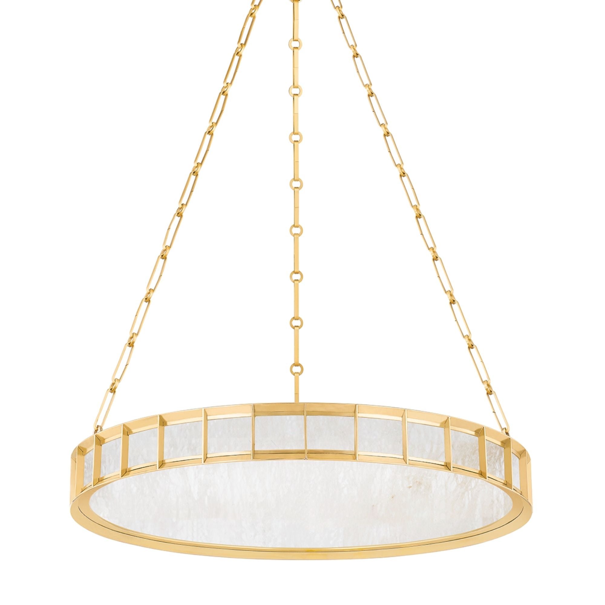 Leda 30" LED Chandelier, Vintage Brass Finish