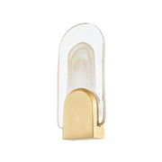 Morganite 17" LED Wall Sconce, Vintage Brass Finish