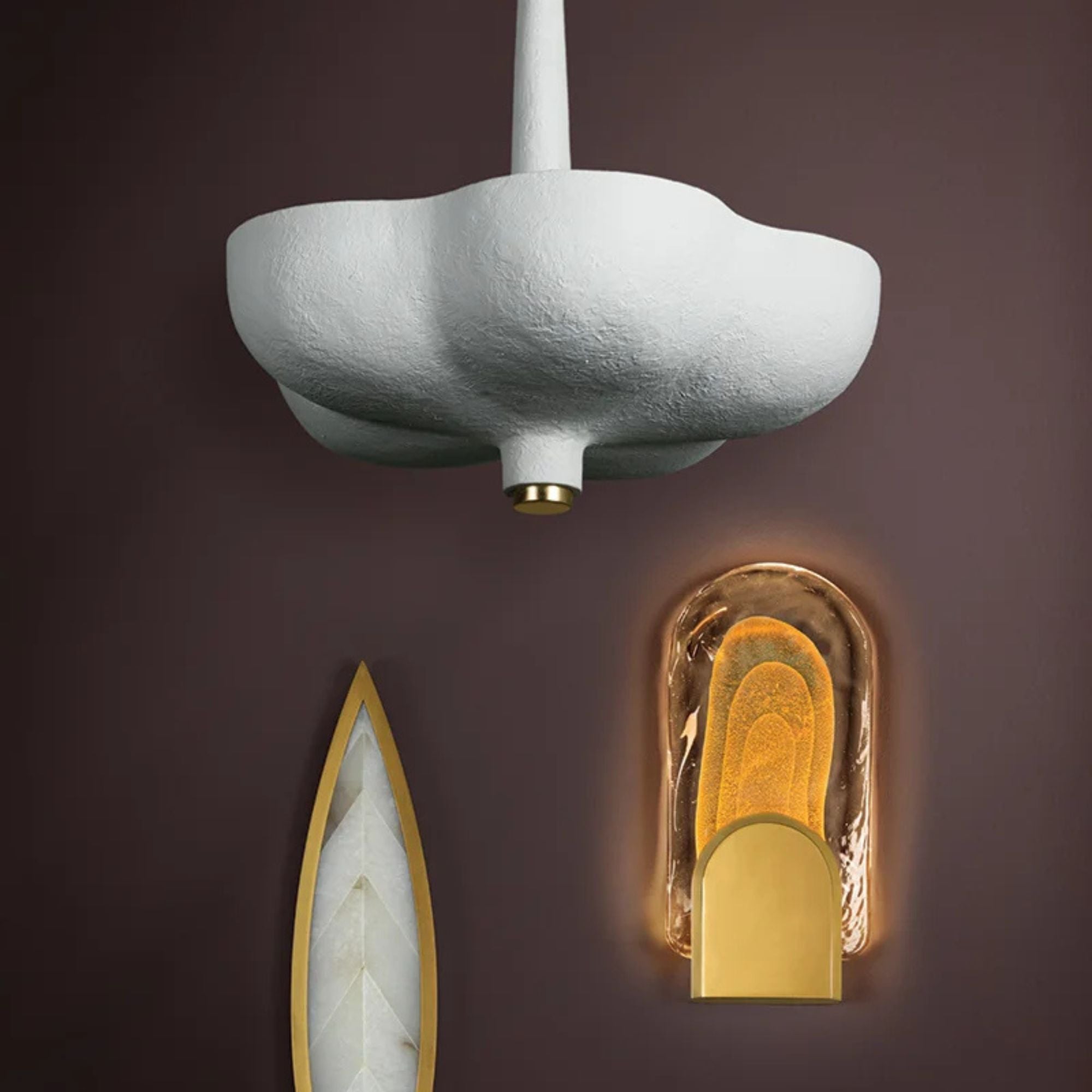 Morganite 17" LED Wall Sconce, Vintage Brass Finish