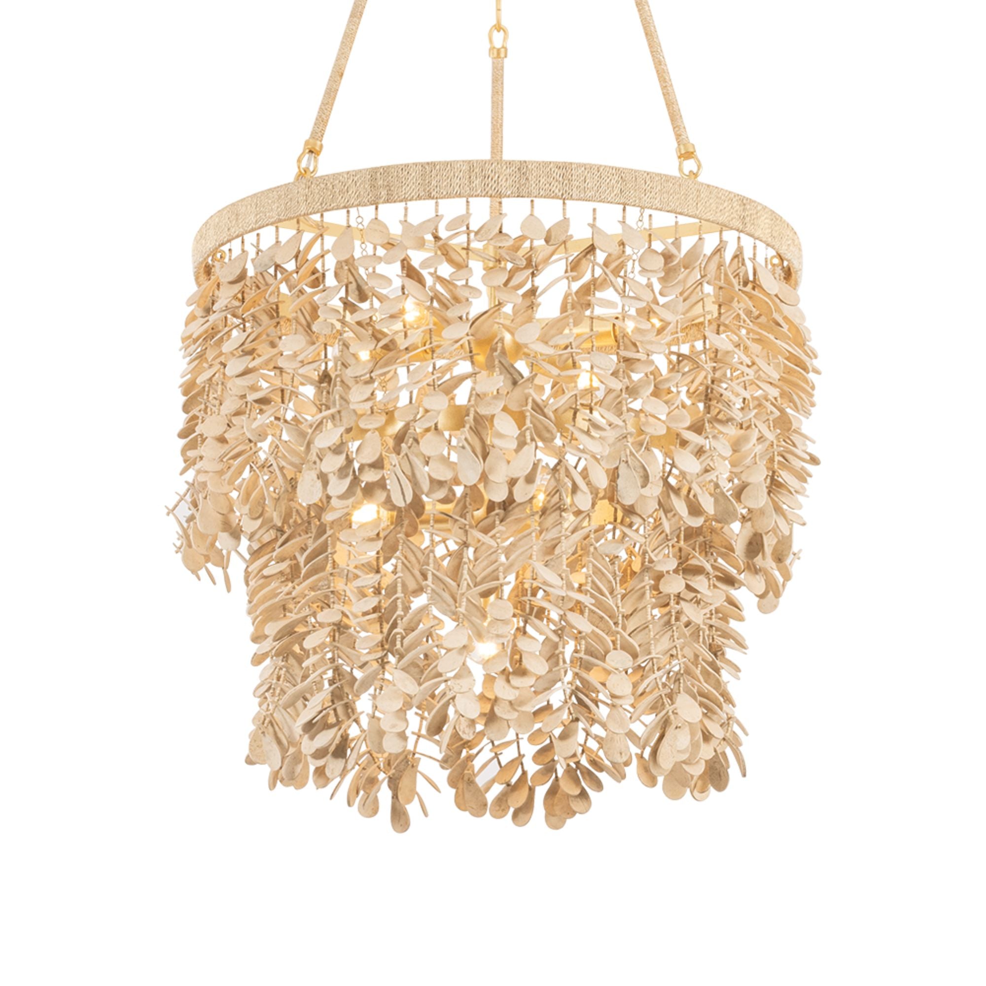 Corbett Naxos 24 in. 8-Light Chandelier, Vintage Gold Leaf
