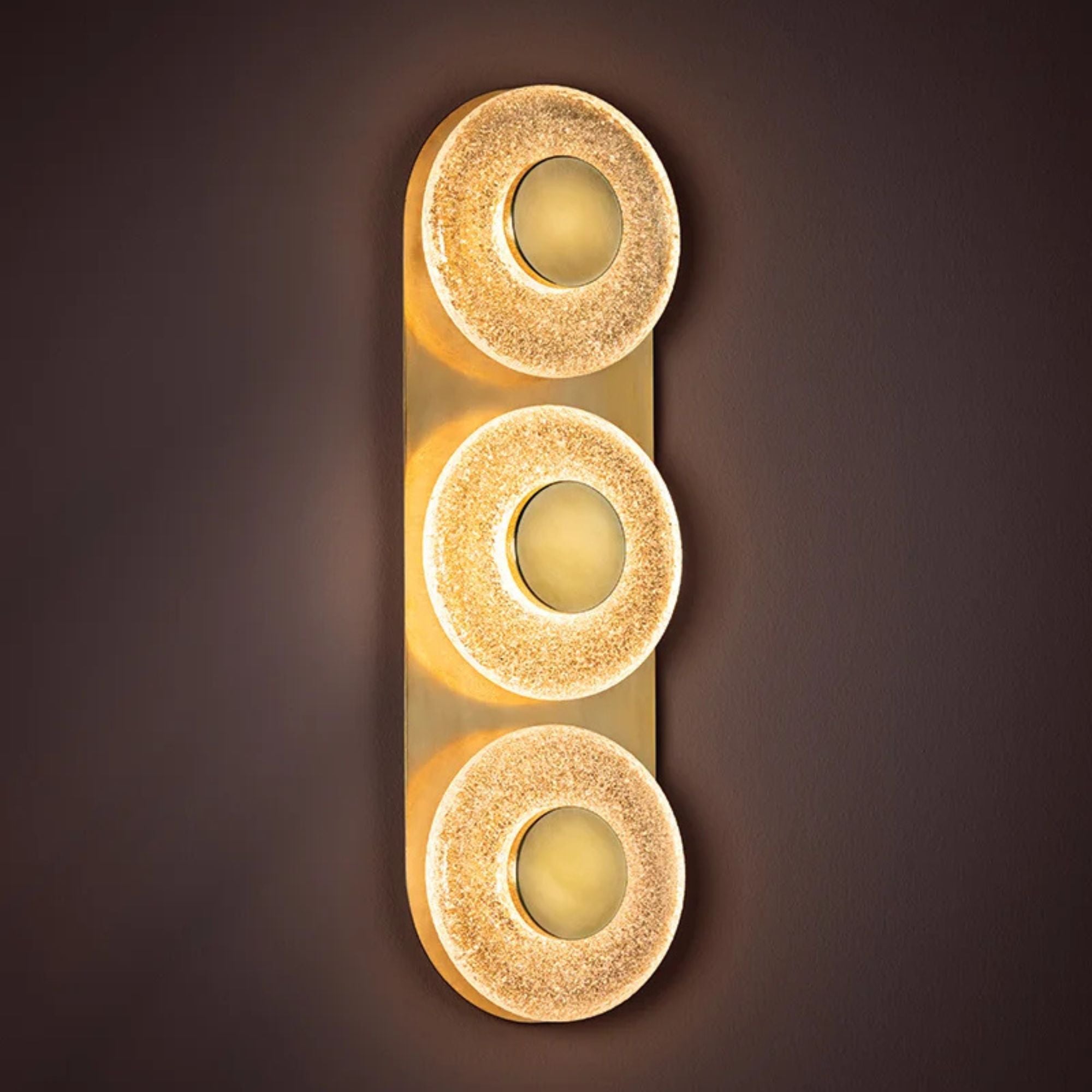Pearl 20" LED Wall Sconce, Vintage Brass Finish