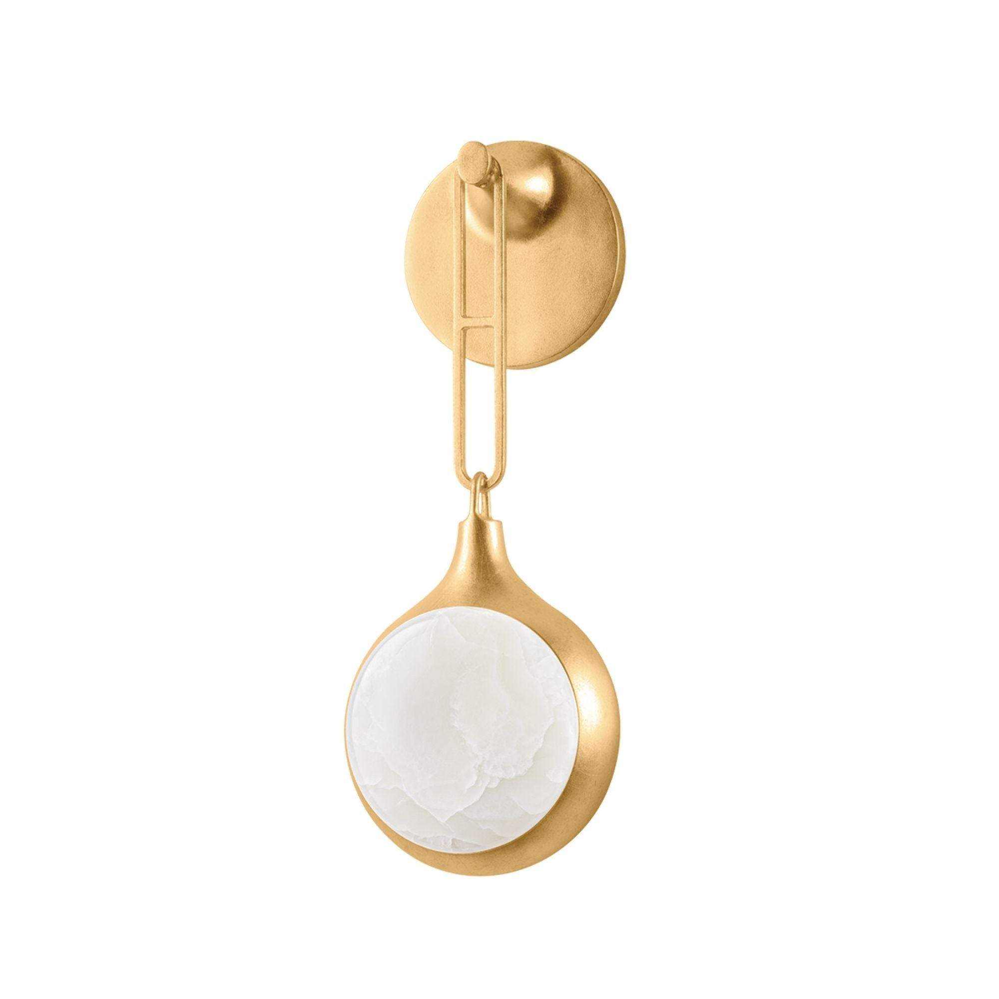 Riviere 15" LED Wall Sconce, Vintage Gold Leaf Finish