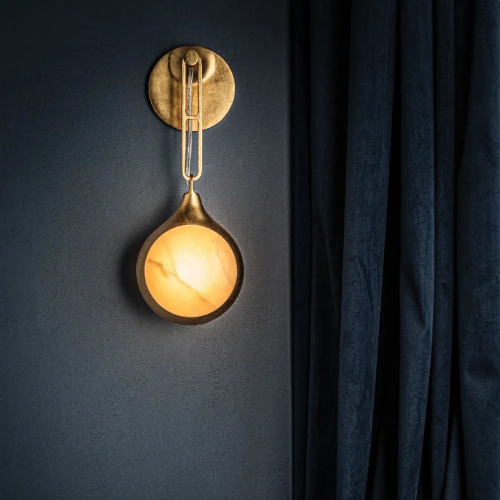 Riviere 15" LED Wall Sconce, Vintage Gold Leaf Finish