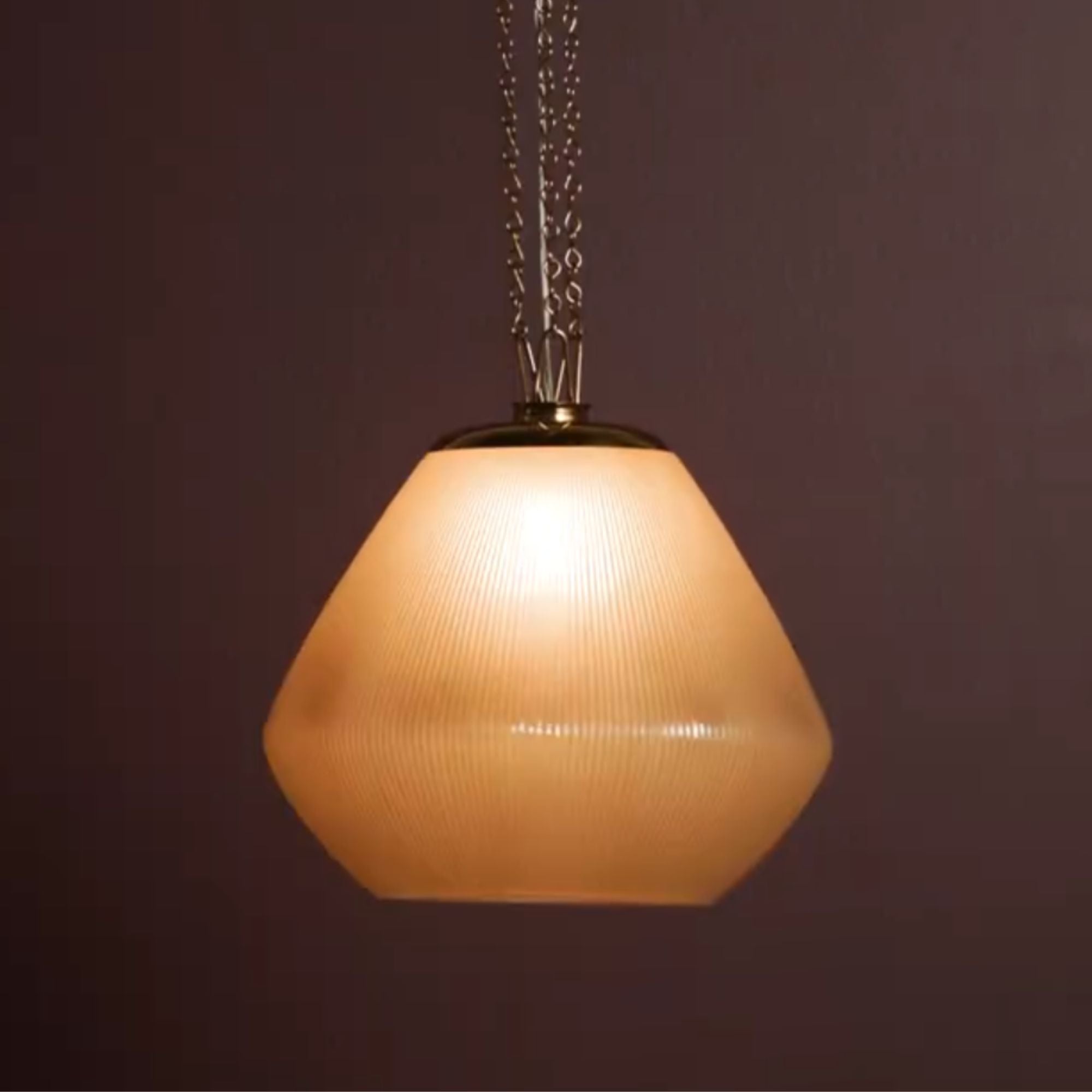 Corbett Saint Tropez 19 in. Pendant Light, Vintage Brass with Cut Smoke Glass