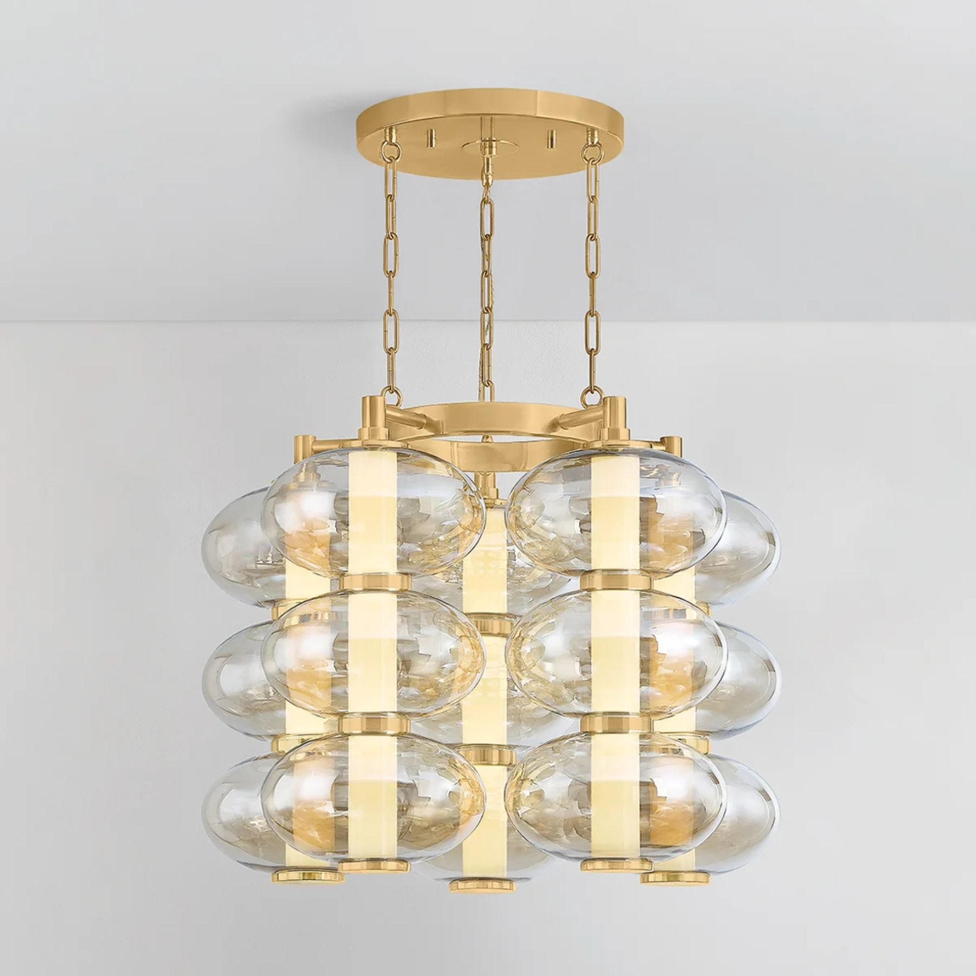 Toulouse 31" LED Chandelier, Vintage Brass Finish