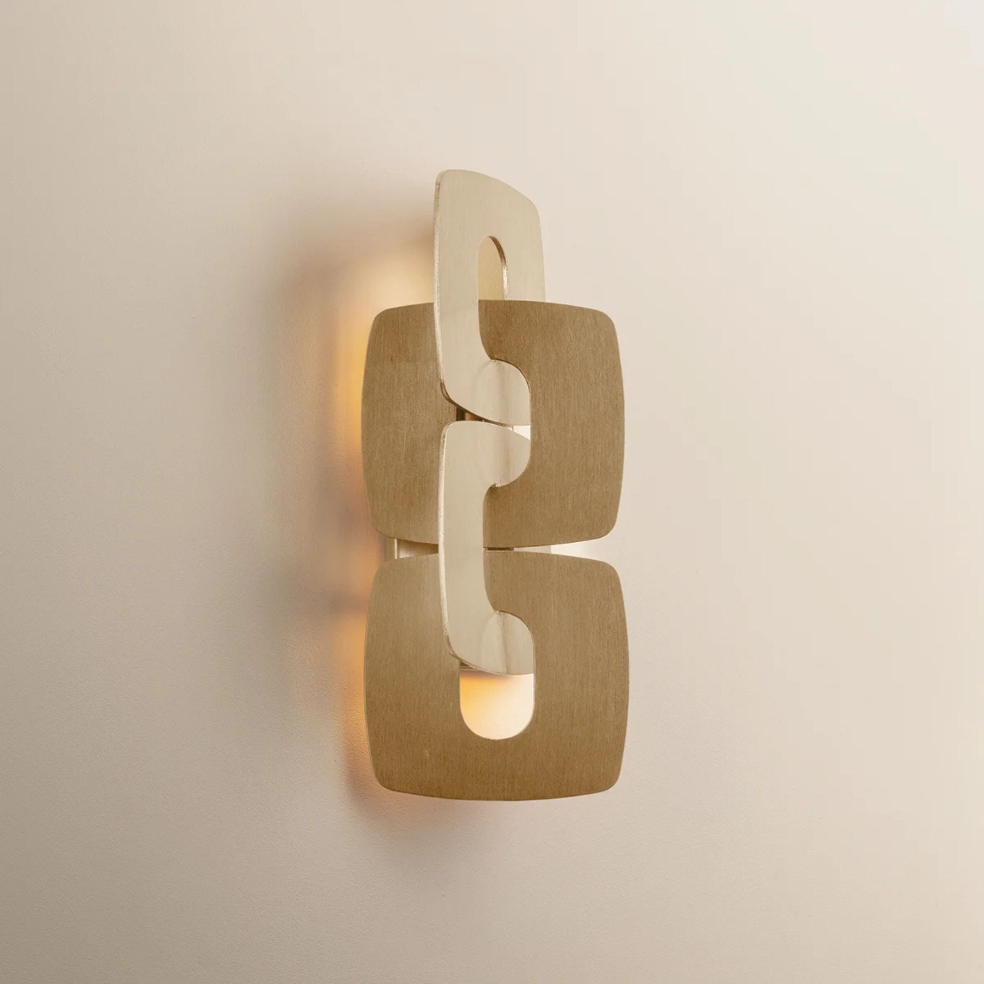 Trentino 20" 2-Light Wall Sconce, Stria Gold Leaf Finish