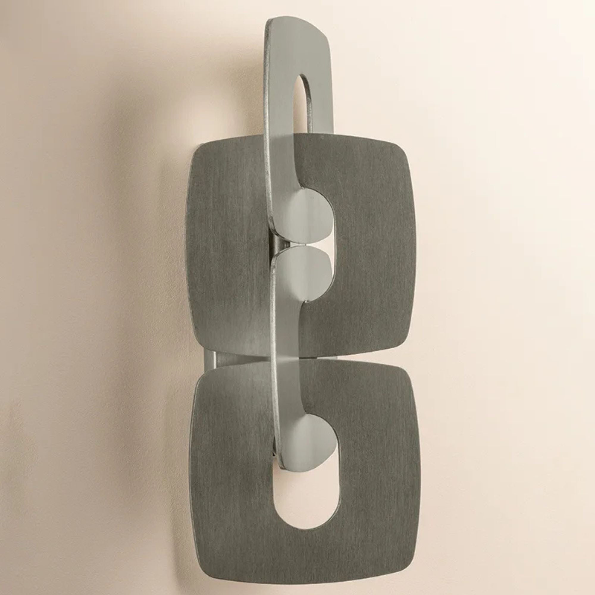 Trentino 20" 2-Light Wall Sconce, Stria Silver Leaf Finish