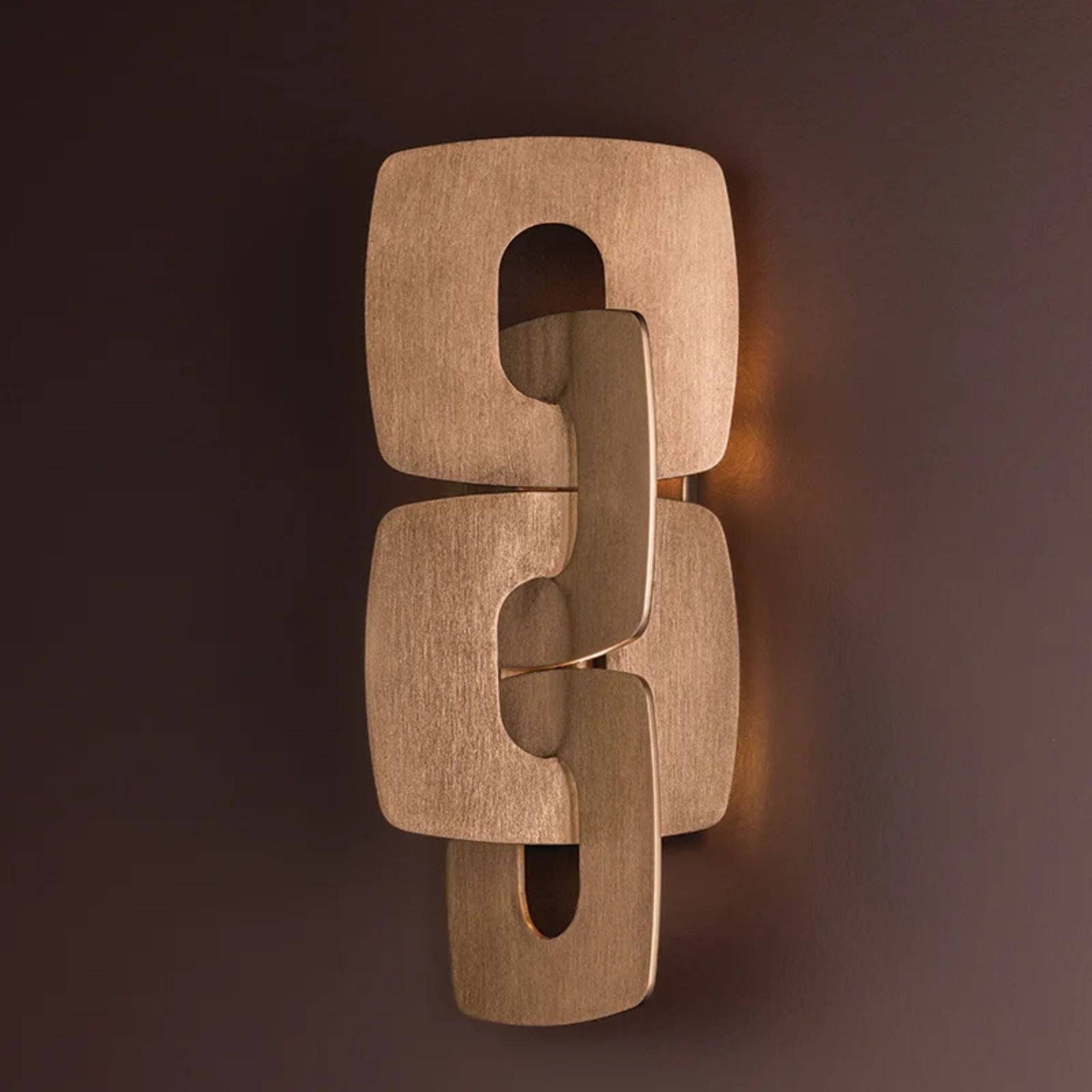 Trentino 20" 2-Light Wall Sconce, Stria Silver Leaf Finish