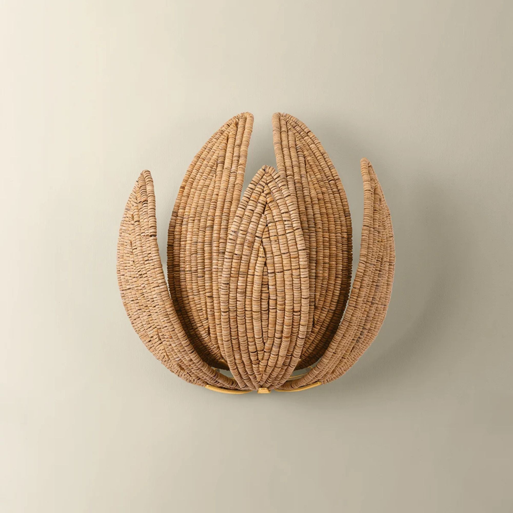 Corbett Varanasi 13 in. Wall Sconce, Vintage Gold Leaf with Coco Beads
