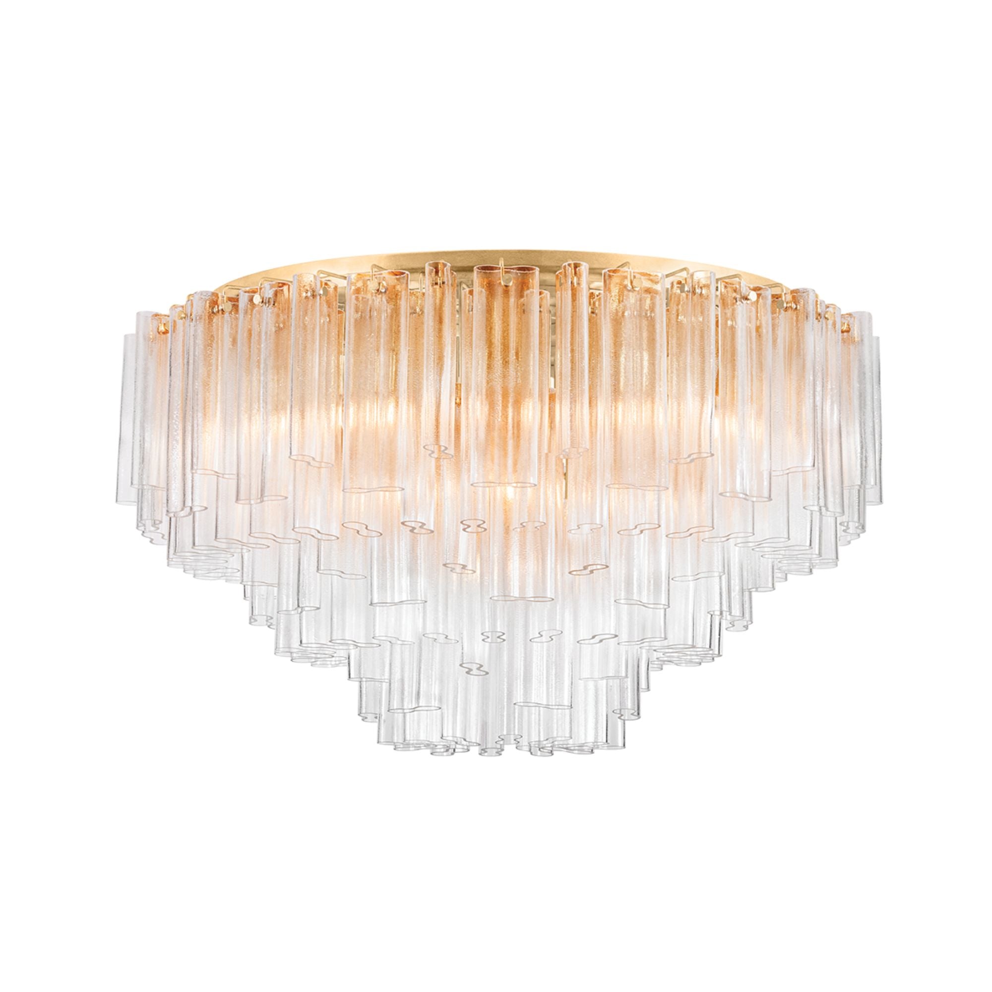 Varenna 48" 39-Light Semi Flush Mount, Vintage Gold Leaf Finish