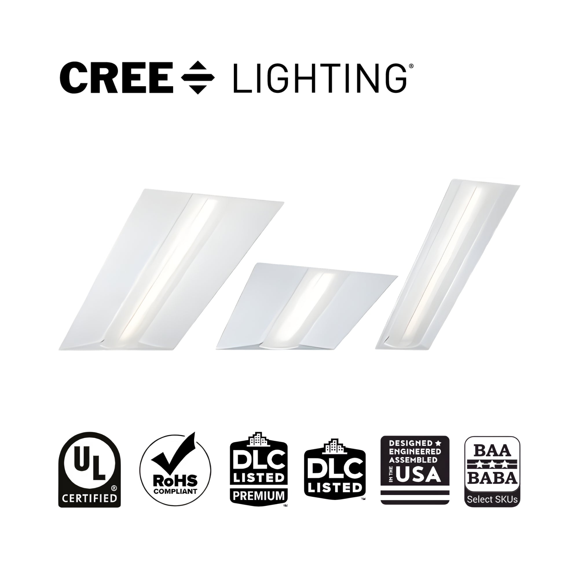2 x 2 Center Basket LED Troffer Light, 3000 Lumens, 120/277V