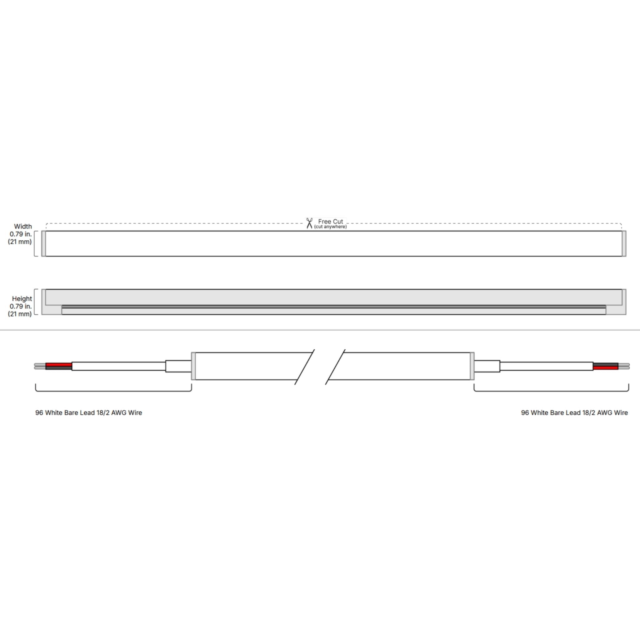 LINAIRE 32 ft. Neon Tape Light, IP65, 4000K, 176 Lm/ft, 24V