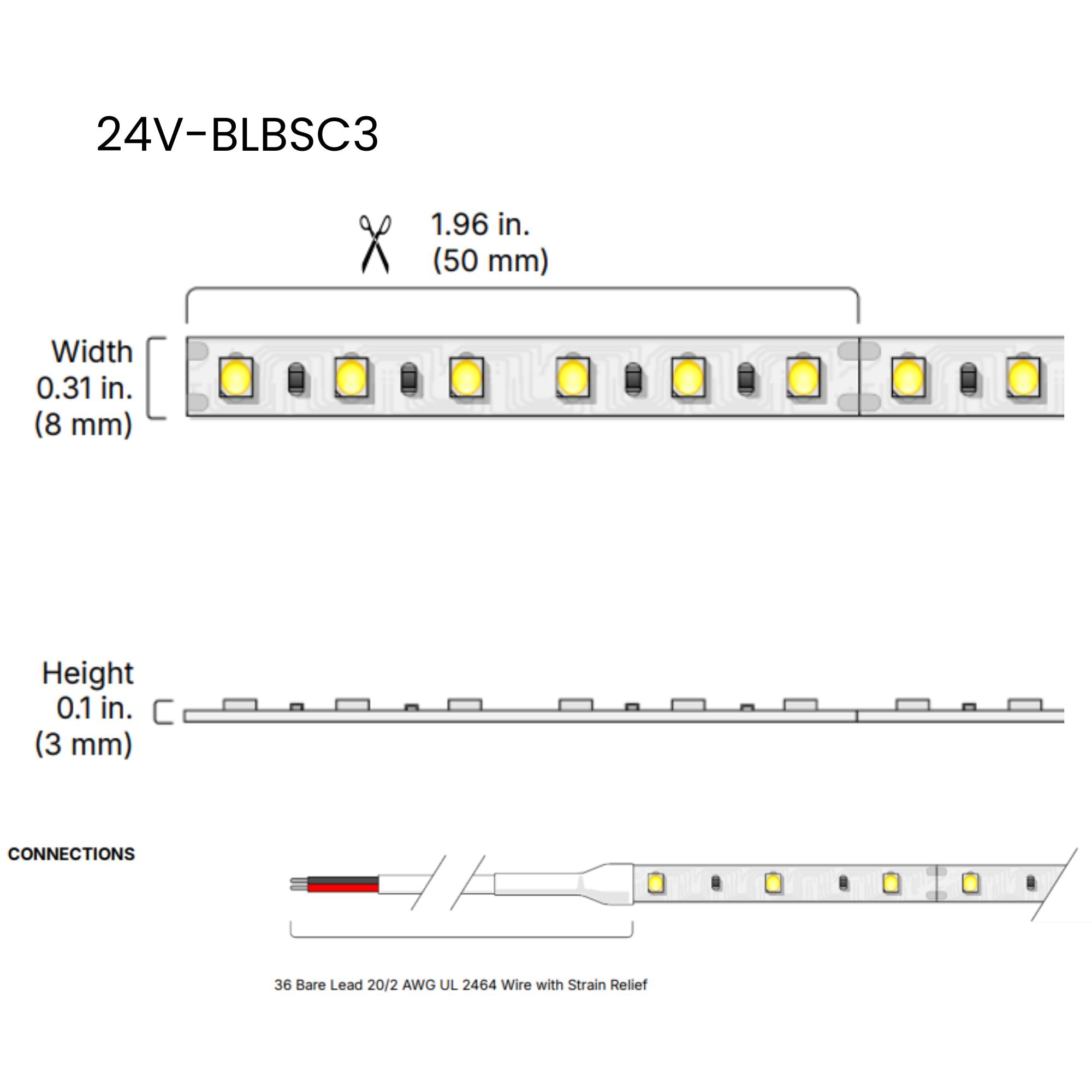 Diode LED BLAZE, 16 ft., LED Tape Light, 4000K, 341 Lumens/ft, 24V