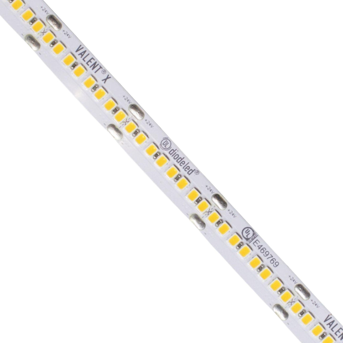 VALENT X LED tape light strip with SMD LEDs on white flexible PCB