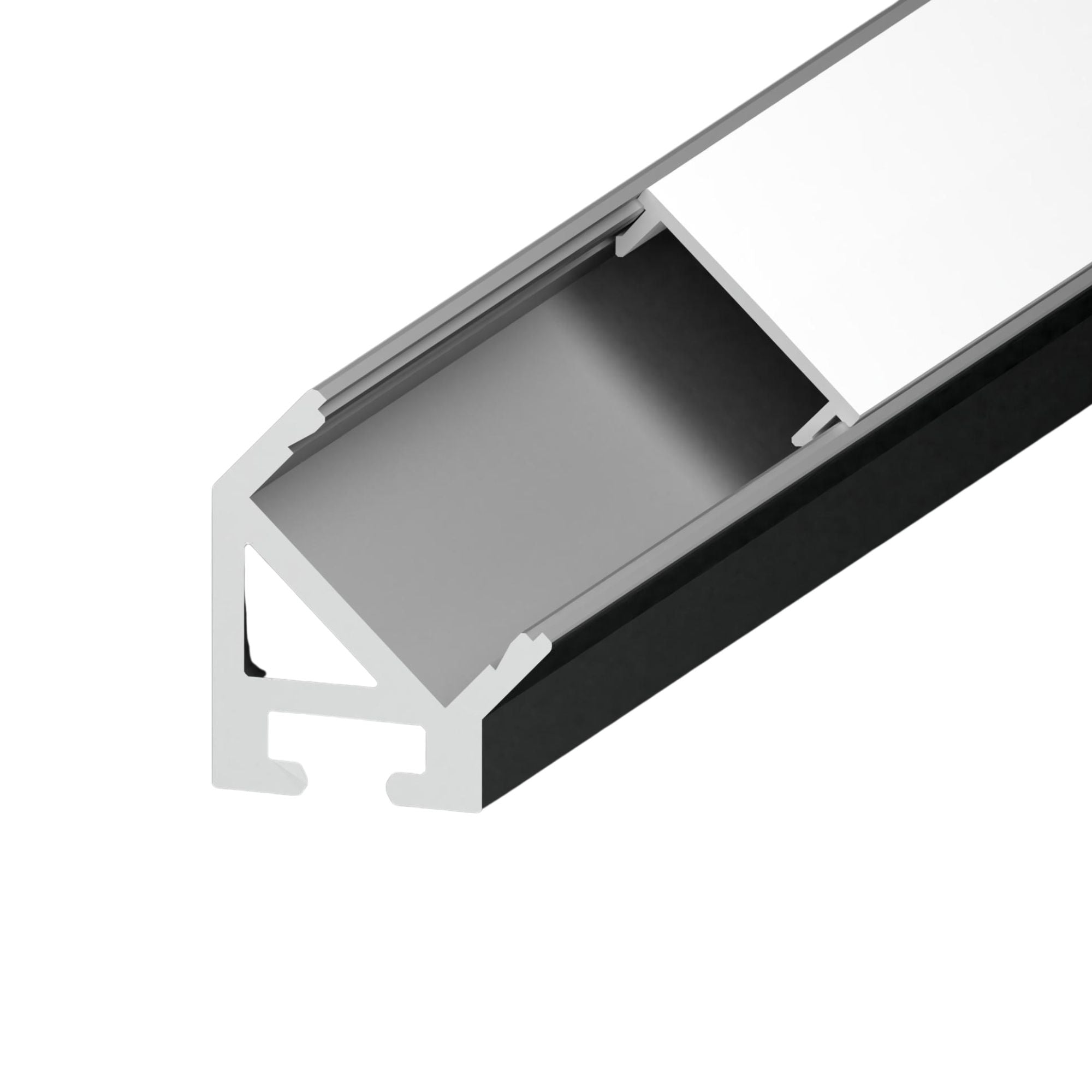 Diode LED 45° Channel Bundle, 96 in. White with Black Lens — Pack of 10