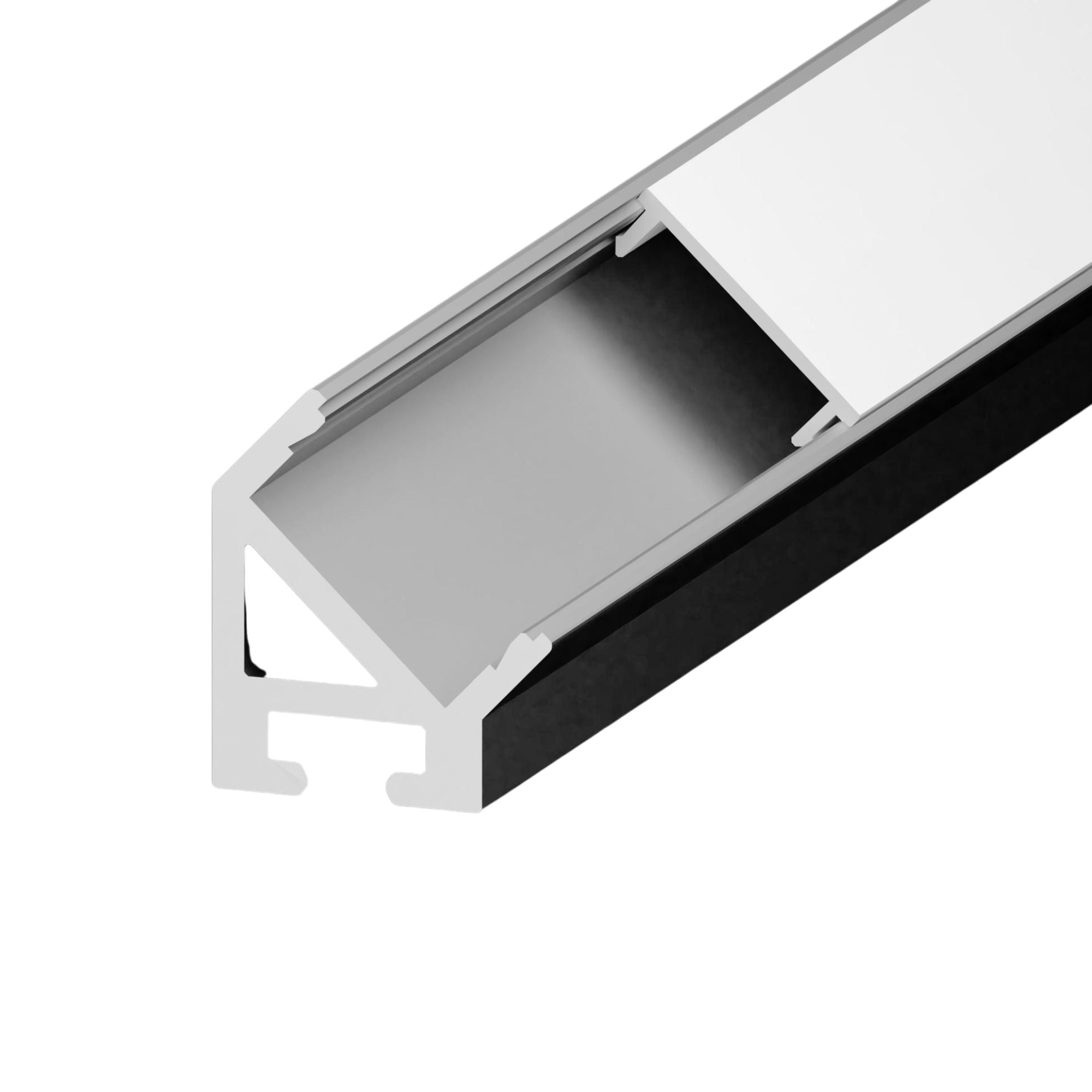 Diode LED 45° Channel Bundle, 96 in. Aluminum with Black Lens — Pack of 10