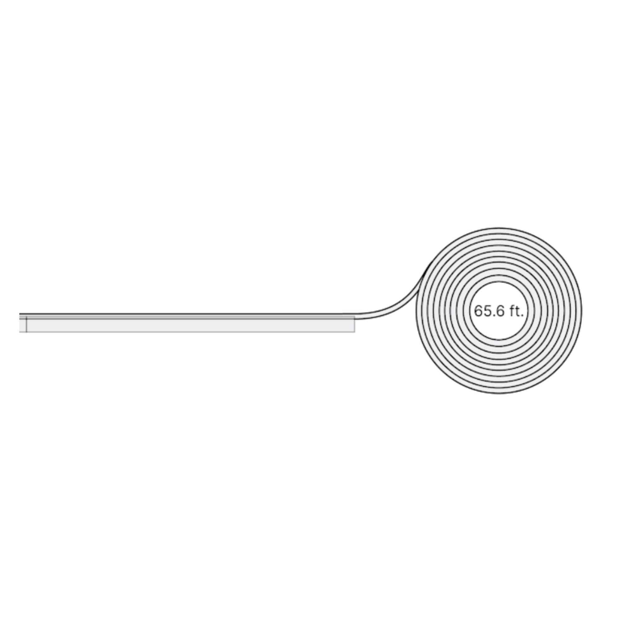 Diode LED Roll-On Classic Frosted Lens, 65.6 ft. | Compatible with Slim, Square & 45° Channels