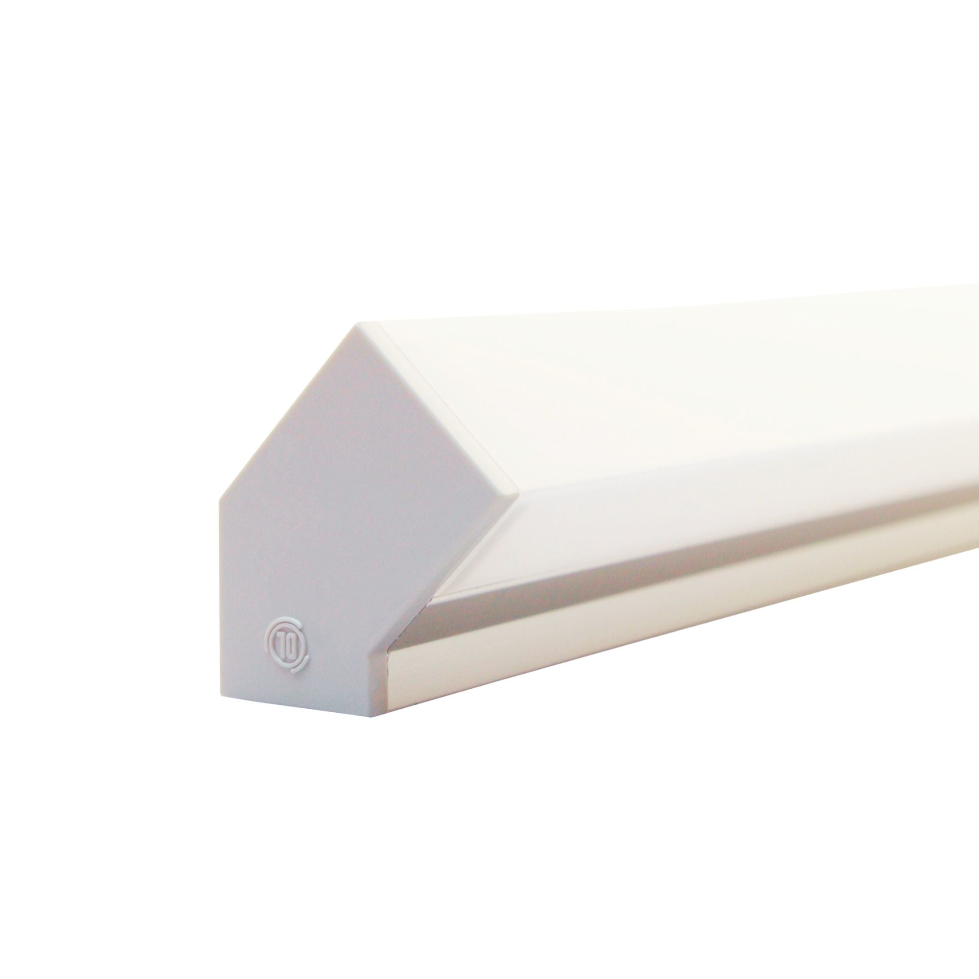 Diode LED 45° Channel End Cap Pair — Premium Diffusion, White