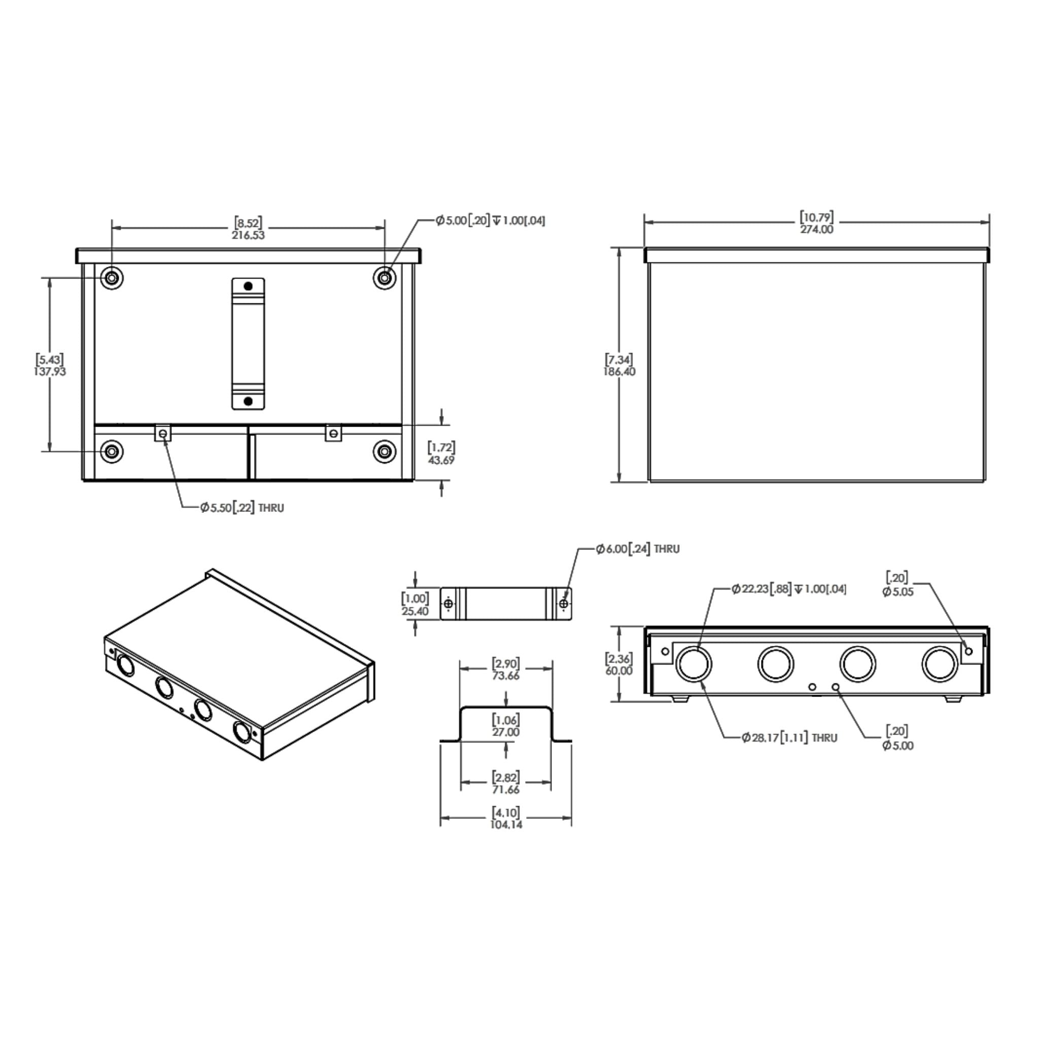 Diode LED LO-PRO Small NEMA 3R Outdoor Junction Box (Wet Location)